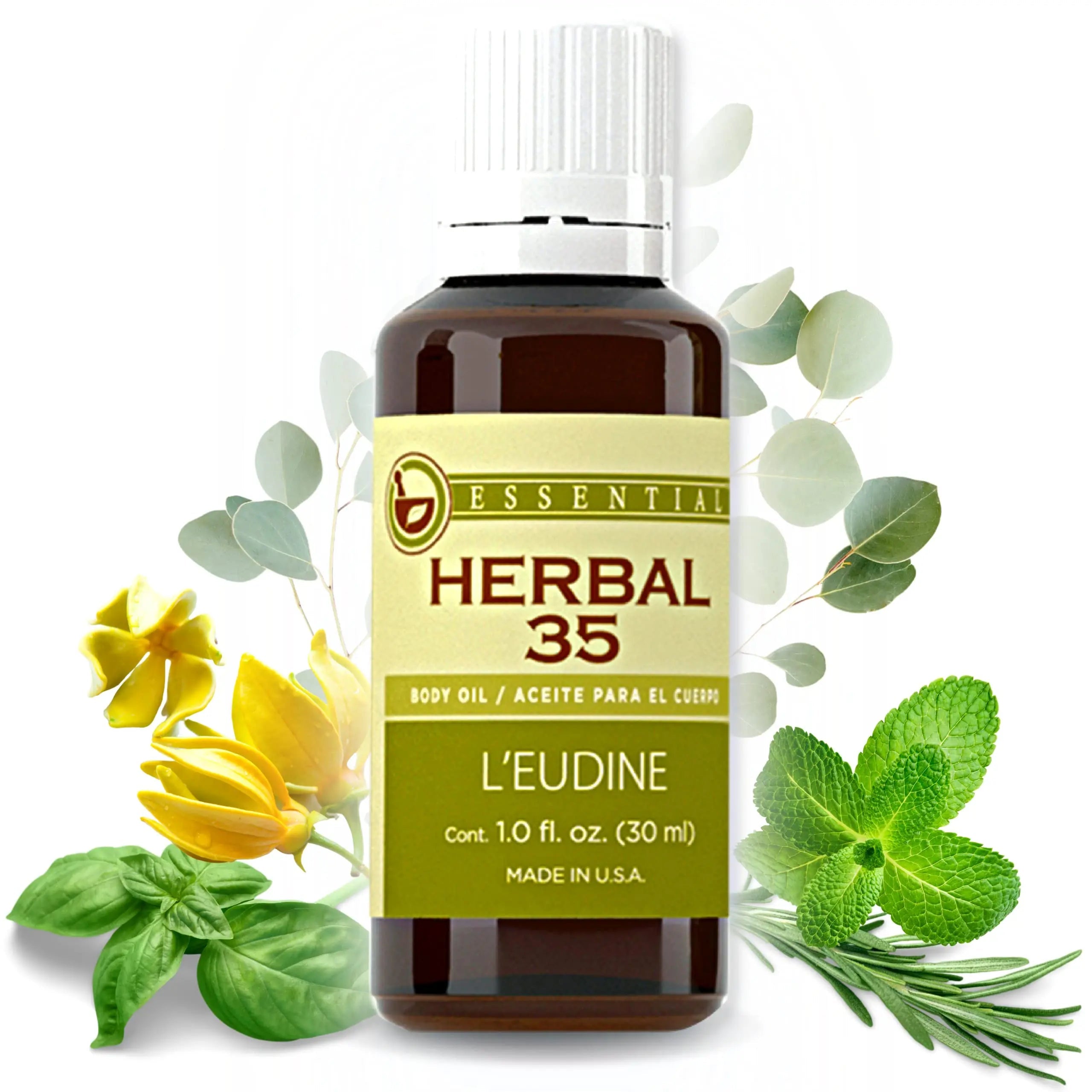 L'eudine Herbal 35 Essential Oil, Soothing and Calming Eucalyptus Essential Oil, Powerful Blend L'eudine Au supplements