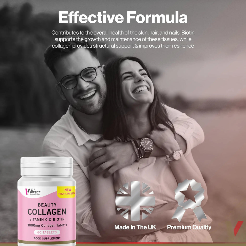 Vit Direct - Beauty Collagen Tablets (Plus Biotin) - 60 Tablets - Two Month Supply Vit Direct Au supplements