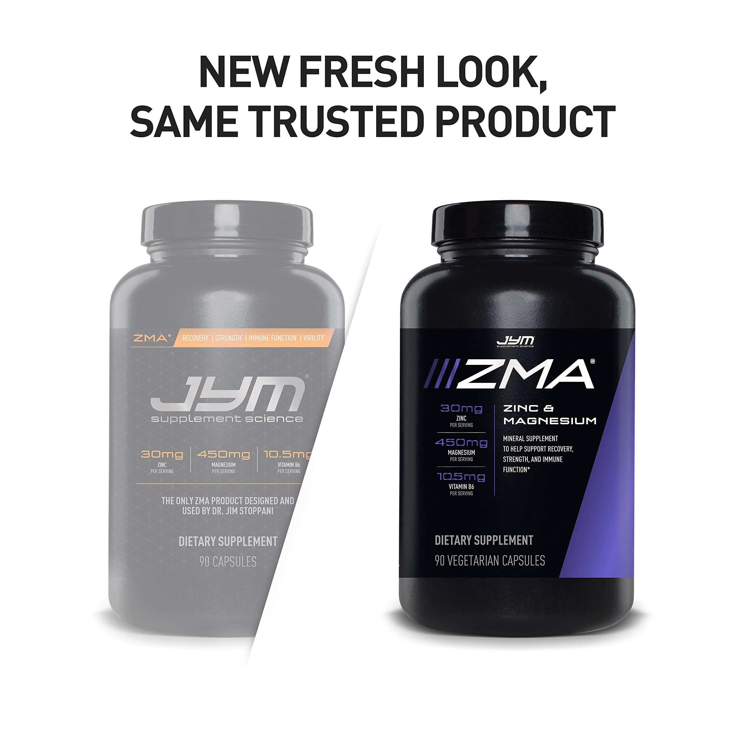 ZMA JYM, Zinc & Magnesium Supplement - Zinc, Magnesium and Vitamin B6, YM Supplement Science, 90 Vegetarian Capsules