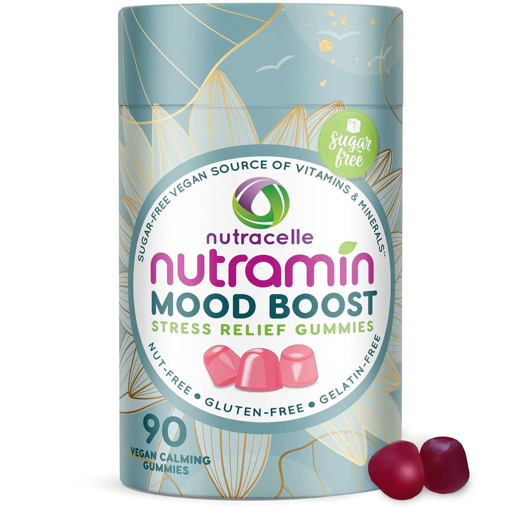NUTRAMIN Mood Boost Multivitamin Gummy - Delicious & Yummy Anti-Stress Magnesium Ashwagandha Gummies + B Complex Vitamins for Focus and Calm Nutracelle Au supplements