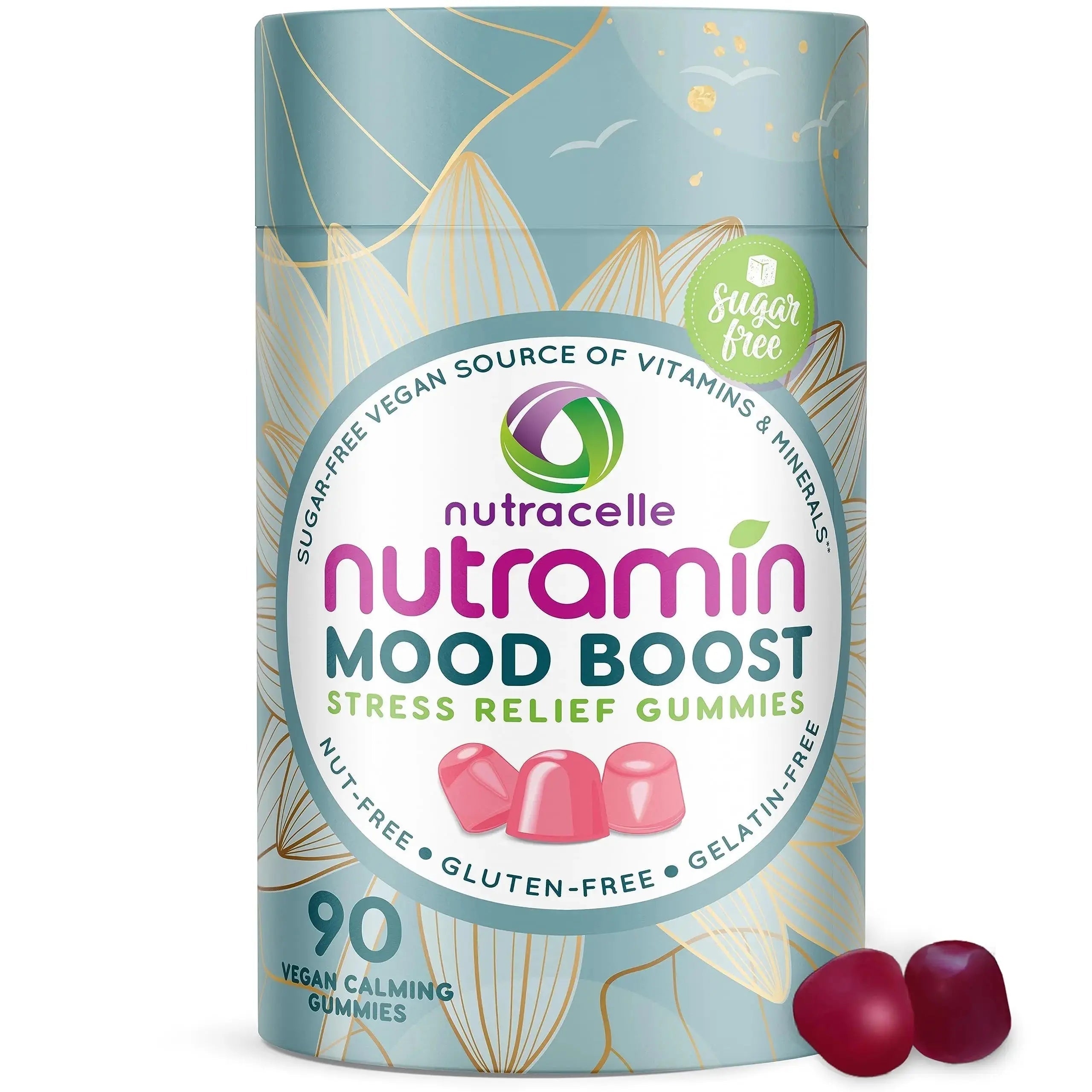 NUTRAMIN Mood Boost Multivitamin Gummy - Delicious & Yummy Anti-Stress Magnesium Ashwagandha Gummies + B Complex Vitamins for Focus and Calm Nutracelle Au supplements