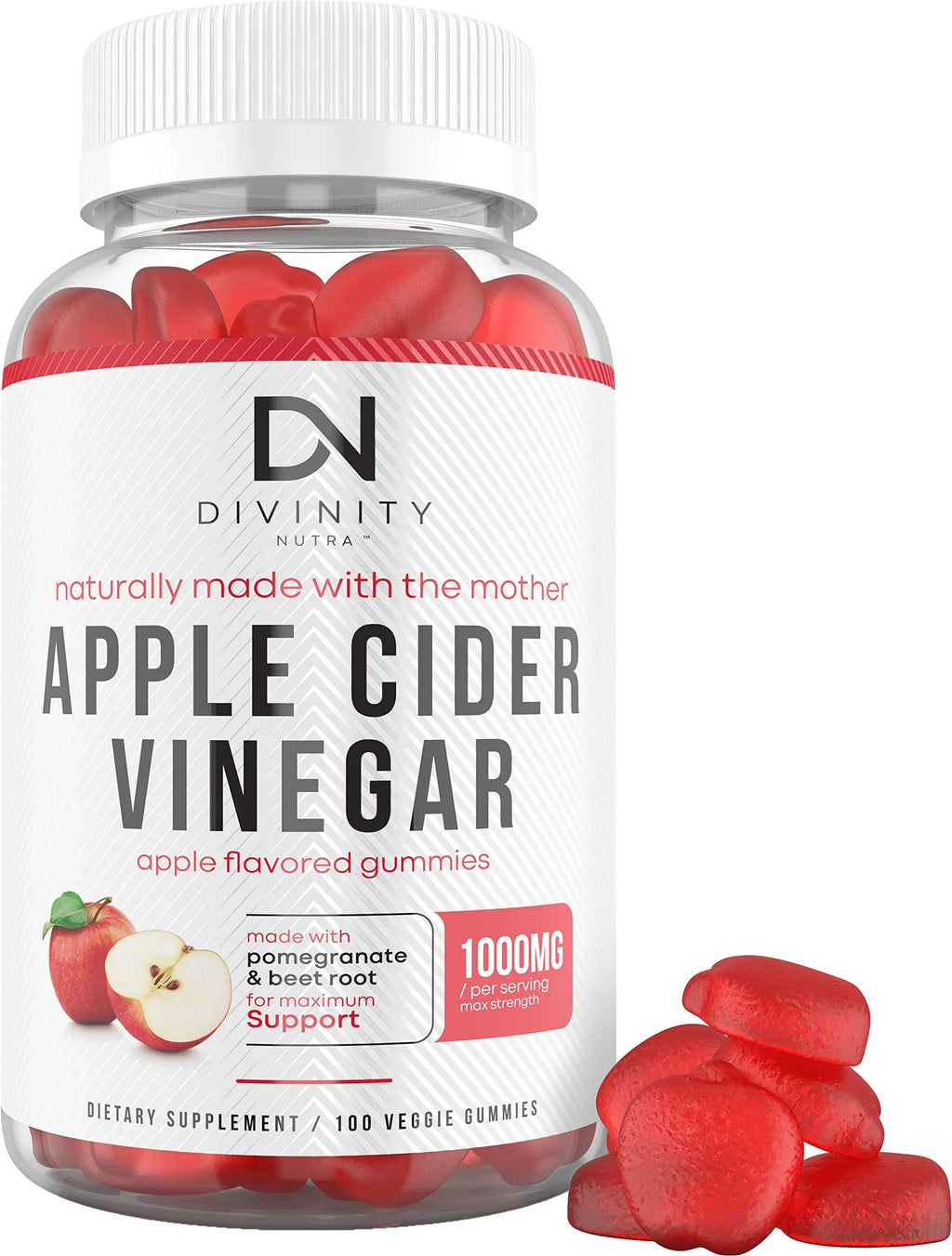 Apple Cider Vinegar Gummies for Weight Loss - Nutritional Supplement for Detox, Cleanse Divinity Nutra Au supplements