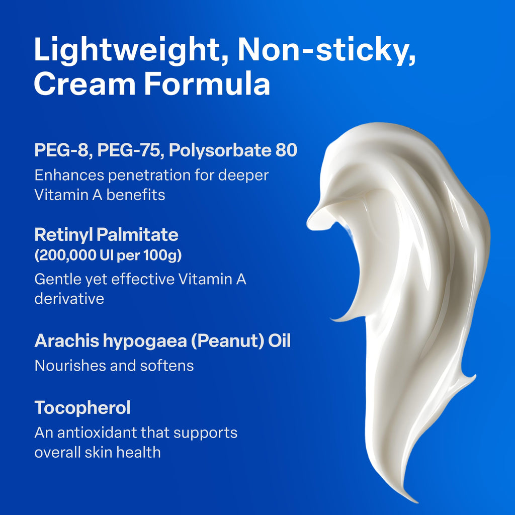 A313 French Pharmacy Vitamin A (Retinoids) Lightweight Face Cream for Anti-Aging, Reduce Wrinkles, Prevents Acne Breakouts