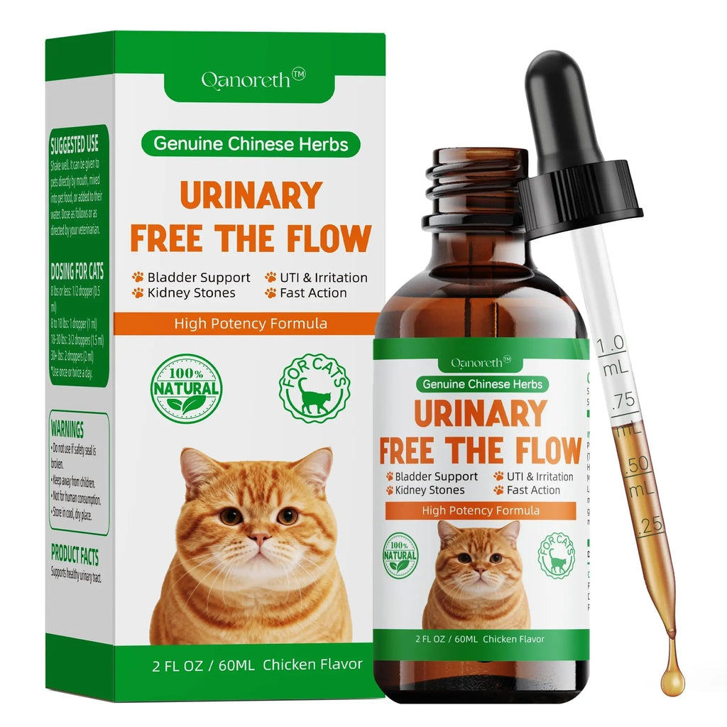 Cat Bladder Remedy for Stones & Crystals, Kidney StonesDissolver forCat- Urinary Free The Flow - Cat Urinary Tract Infection Treatment for Stones, Herbal CatUTI Remedy for Stone Relief & Prevention Qanoreth Au supplements
