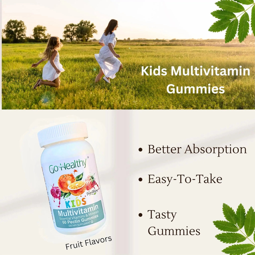 Go Healthy Kids Multivitamin Gummies, Immune Support, Kids Vitamin Gummies, Kosher Kid Vitamin, Halal Go Healthy Natural Au supplements