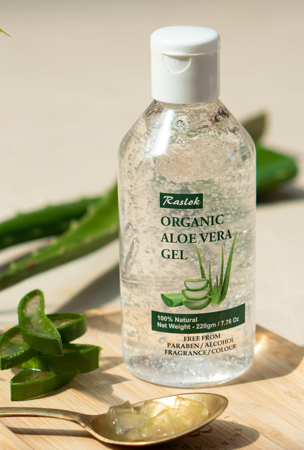 Raslok Aloe Vera Gel | 99% Pure Natural Aloe Gel For Moisturizing Face Skin & Hair Care,Durable Moisturizing Hydrating Soothing, Non-Sticky (7.7 OZ)
