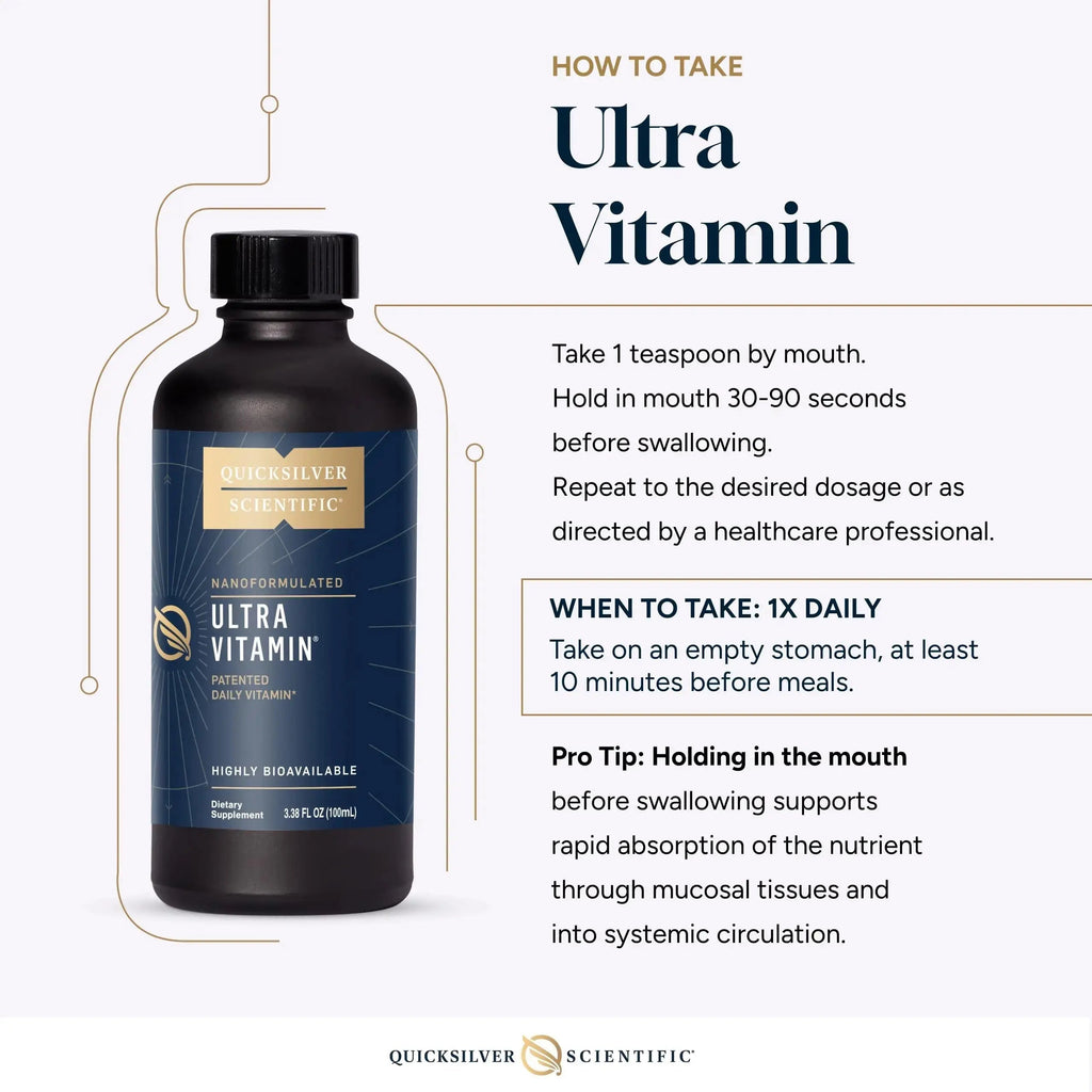 Quicksilver Scientific Liposomal Ultra Vitamin - Liquid Multivitamin & Antioxidant Supplement for Energy, Liver Health & Brain Support Quicksilver Scientific Au supplements