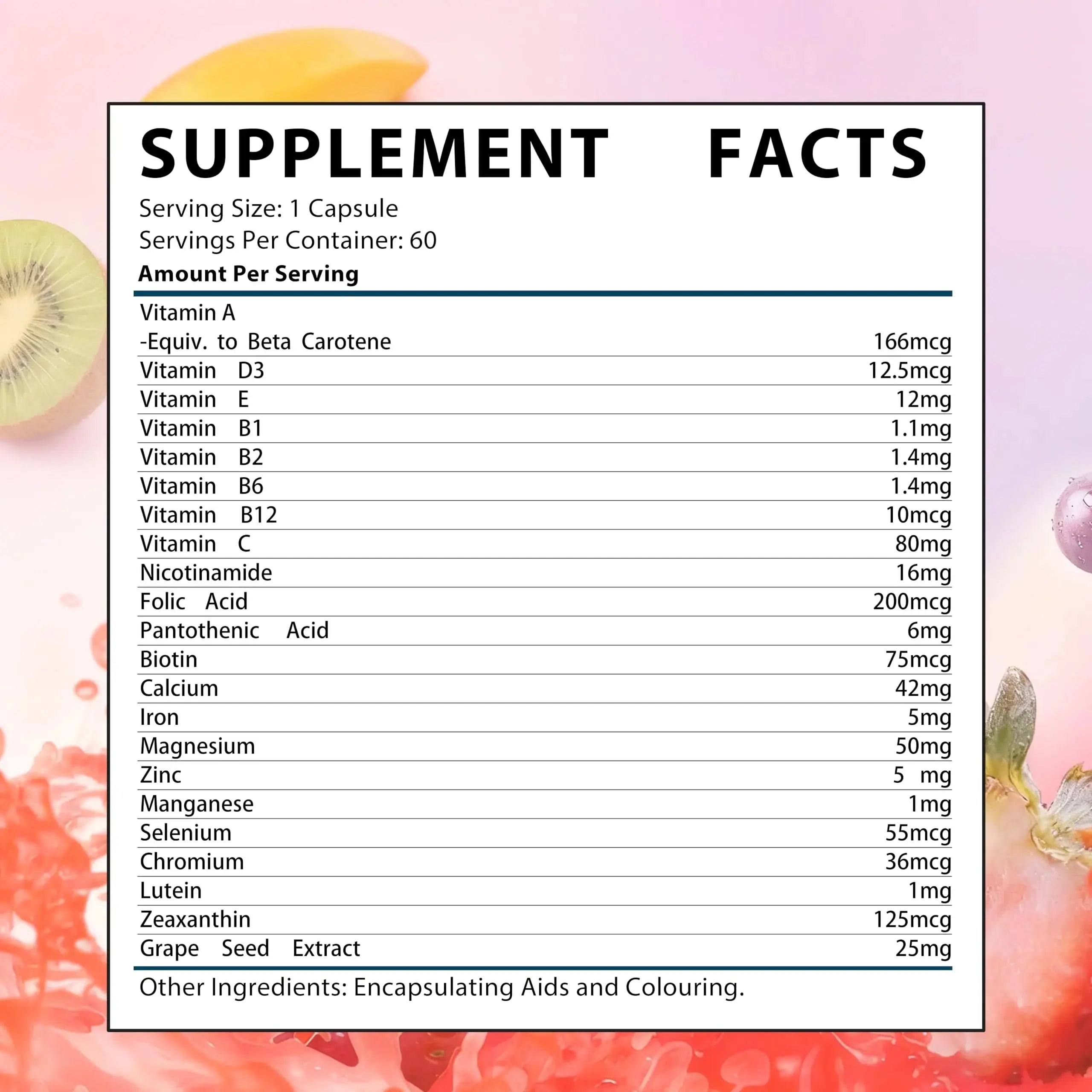 NYO3 Multivitamin for Women with 22 Essential Nutrients | 7 Minerals & 3 Special Additives & 12 Vitamins | Lutein, Zeaxanthin, Grape Seed | NYO3 Au supplements
