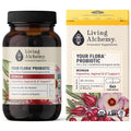 Living Alchemy Gut Health Supplements for Women - Your Flora Probiotics Women with Fermented Soybean, Cranberry Juice, Roselle, Prebiotics, Digestive Enzyme, & Probiotics - Vegan, Non-GMO, 60 Pcs