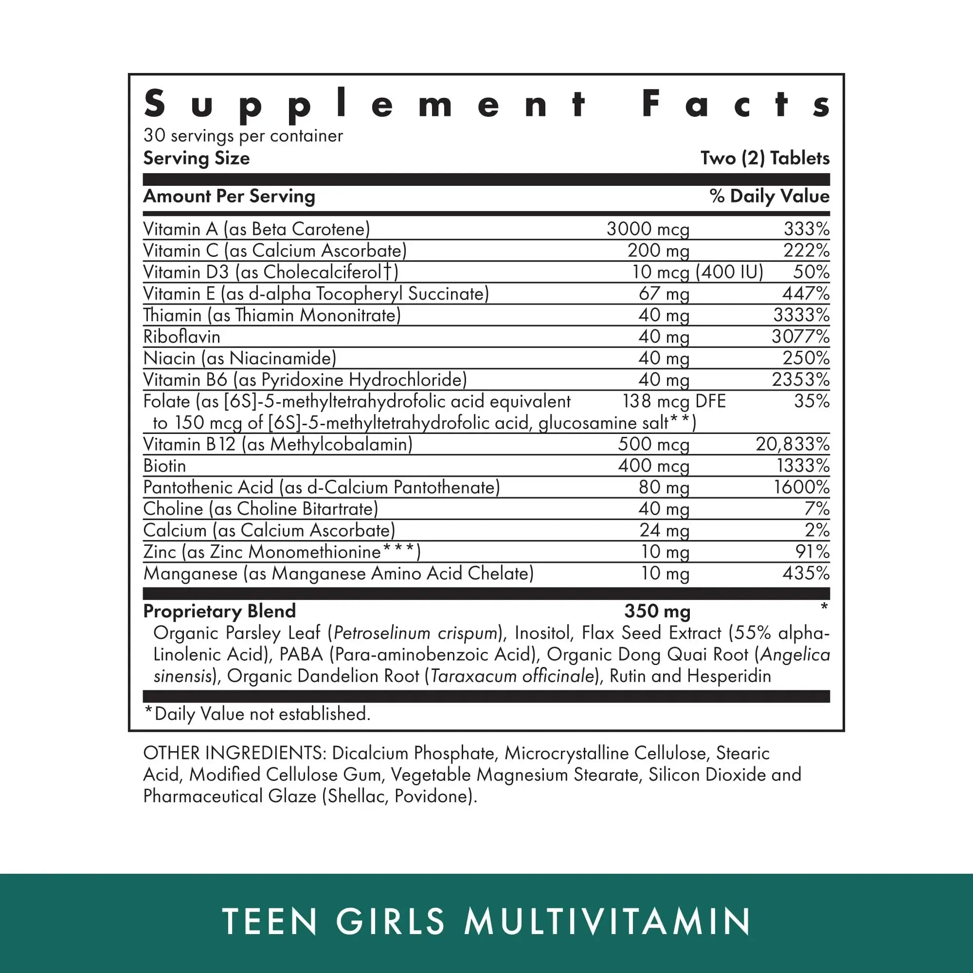 Michael's Health Naturopathic Programs Teen Girls Multivitamin - 60 Vegetarian Tablets - with B Complex Vitamins & Female Herbal Blend MICHAEL'S Au supplements