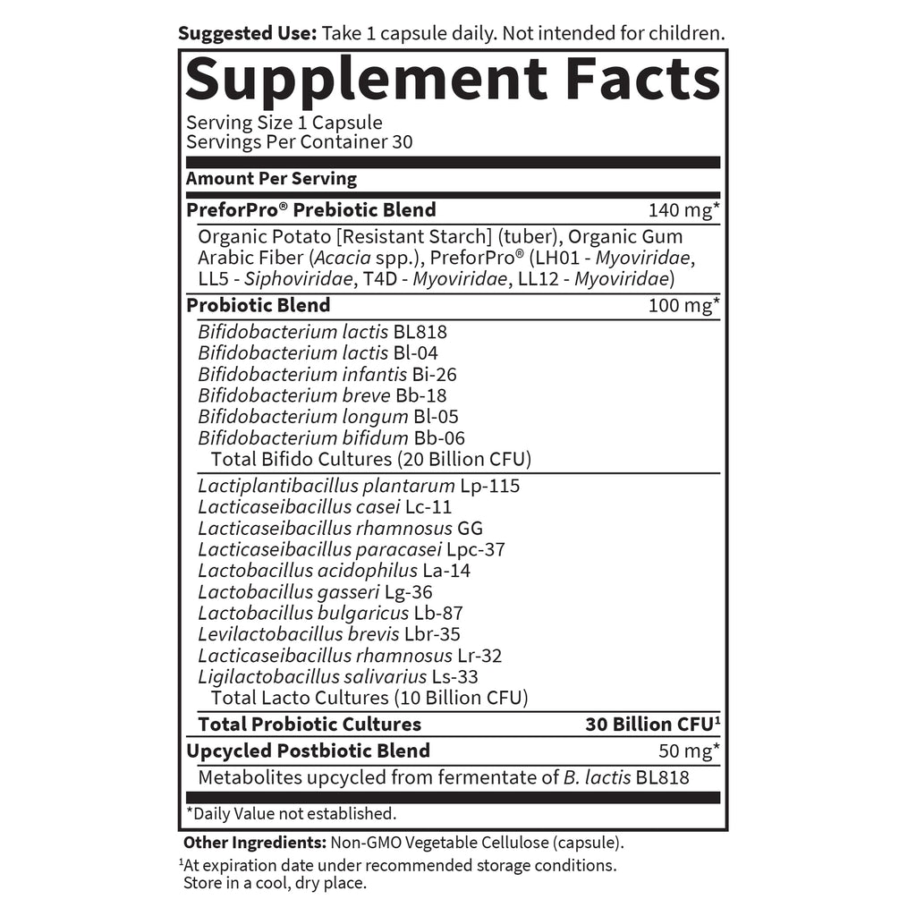 Garden of Life Dr Formulated Once Daily 3-in-1 Complete Probiotics, Prebiotics & Postbiotics - PRE + PRO + POSTBIOTIC Supplement for Adults’ Digestive