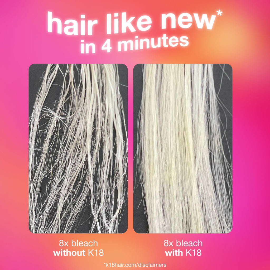 K18 Leave-In Molecular Repair Hair Mask - Peptide Hair Treatment Mask for Bleach, Color, Chemical + Heat Damaged Strands - Immediate + Lasting Damage Reversal in 4 Minutes (1.7 Fl oz) K18 Au supplements