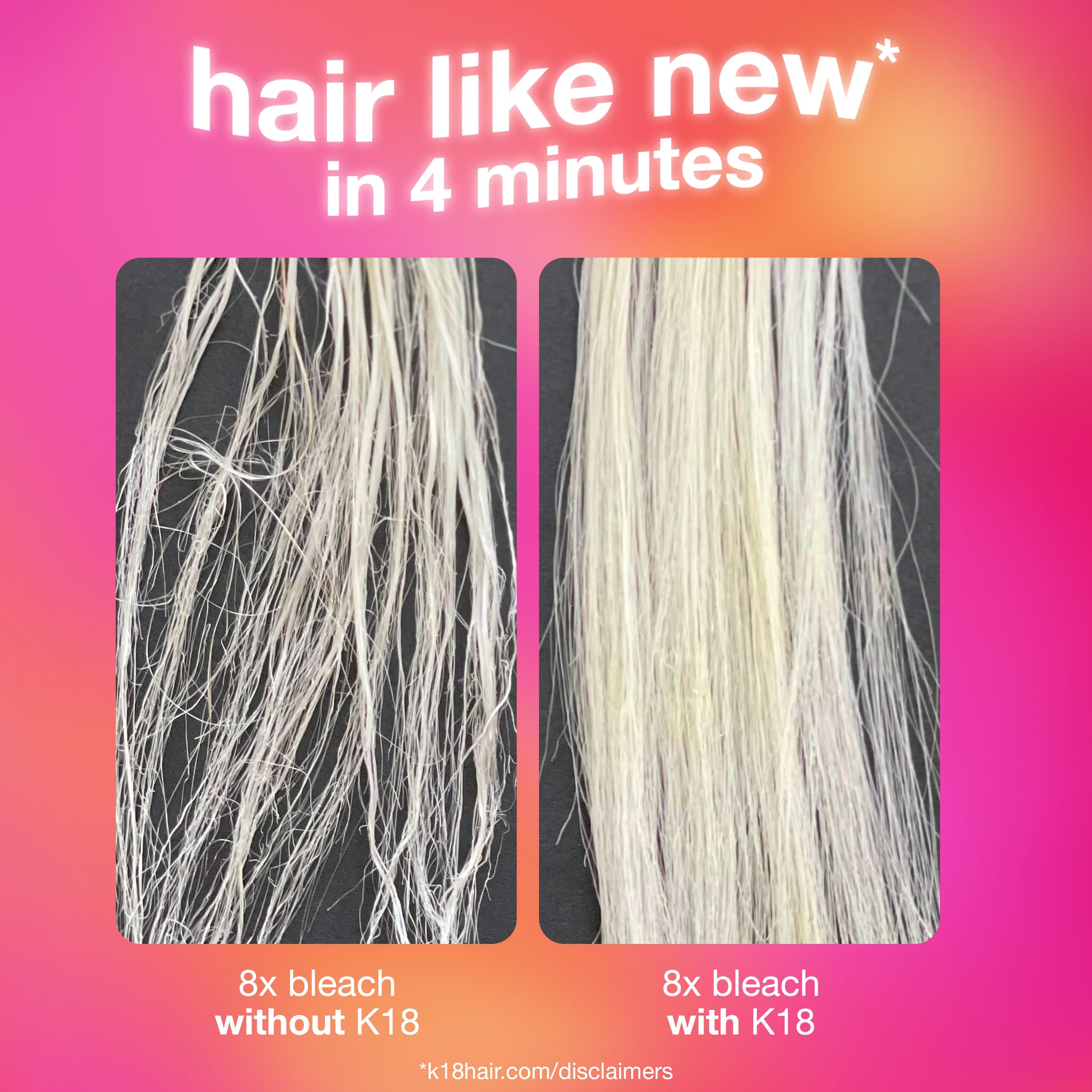 K18 Leave-In Molecular Repair Hair Mask - Peptide Hair Treatment Mask for Bleach, Color, Chemical + Heat Damaged Strands - Immediate + Lasting Damage Reversal in 4 Minutes (1.7 Fl oz) K18 Au supplements