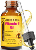 Seven Minerals Ultra Pure Vitamin E Oil - Full-Spectrum D-Alpha Tocopherol, 1 Fl Oz - 100% Organic Vitamin E Oil for Skin