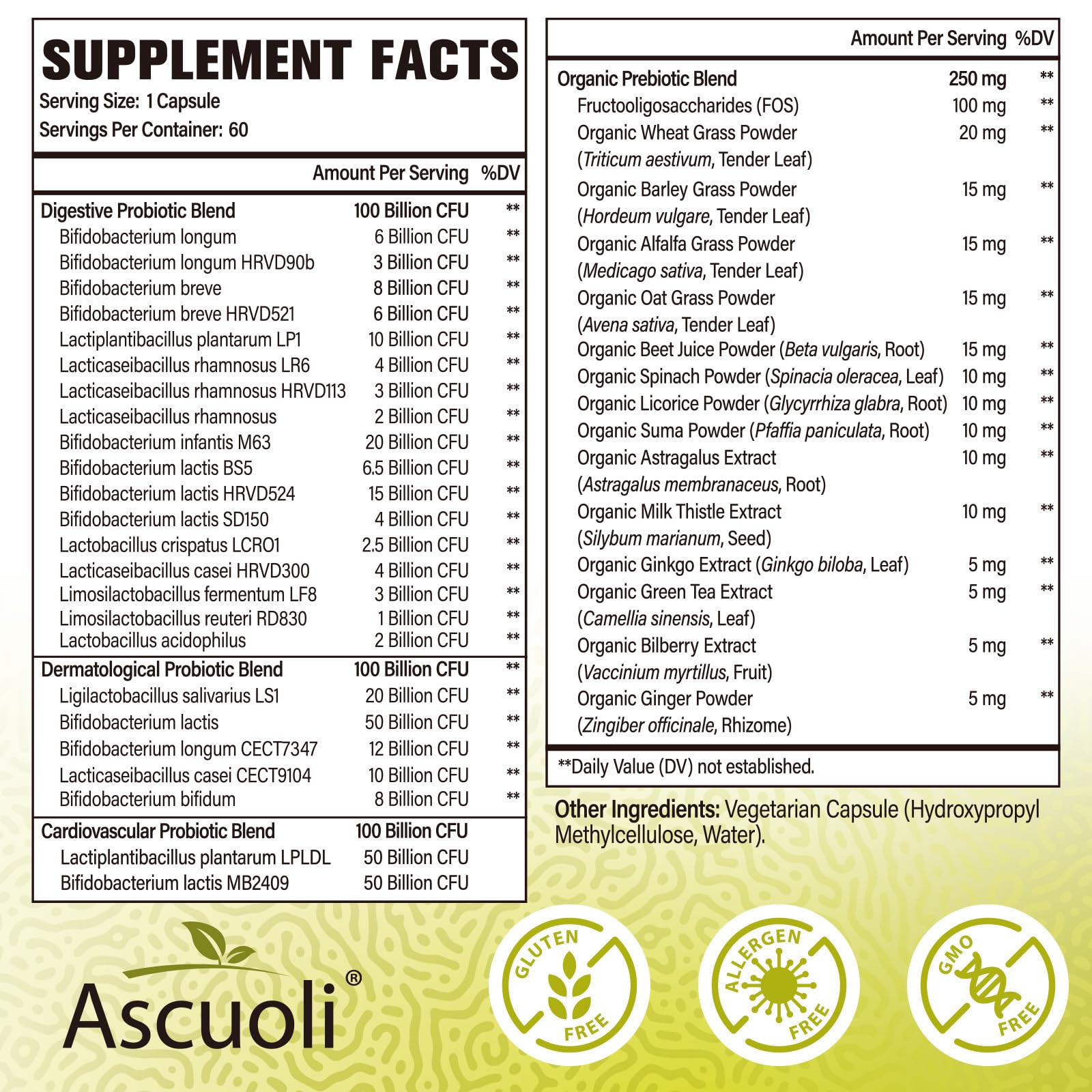 Probiotics for Women & Men - 300 Billion CFU, 24 Strains + 15 Organic Herbs Prebiotics Blend, Daily Probiotic for Digestive Health, Immune, Gut, Bloating