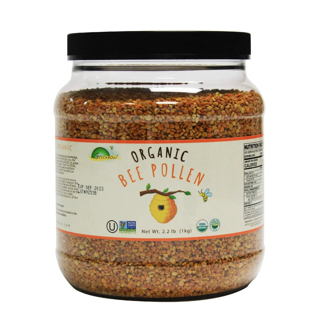 Greenbow Organic Bee Pollen - 100% USDA Certified Organic, Non-GMO, Halal, Kosher Certified, Pure & Natural Bee Pollen Greenbow Au supplements