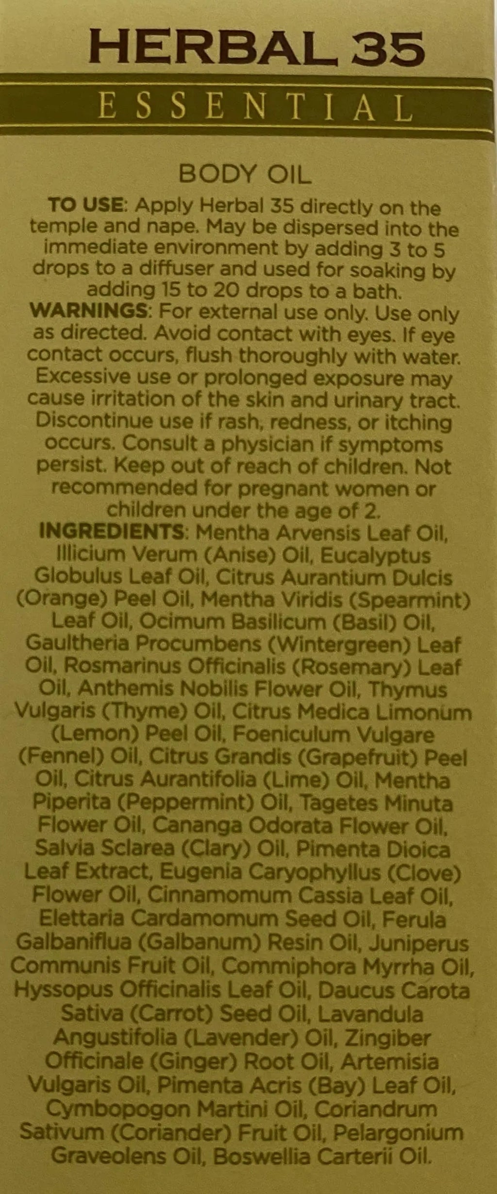 L'eudine Herbal 35 Essential Oil, Soothing and Calming Eucalyptus Essential Oil, Powerful Blend L'eudine Au supplements