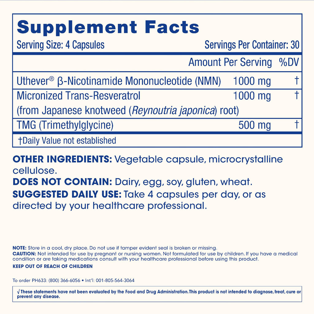 ProHealth NMN Pro Complete (120 Capsules, 3 Pack) - 1000 mg Uthever® NMN + 1000 mg Resveratrol + 500 mg TMG. NAD+ Precursor, Methylation Support & Sirtuin Activation. Triple Lab-Tested ProHealth Au supplements