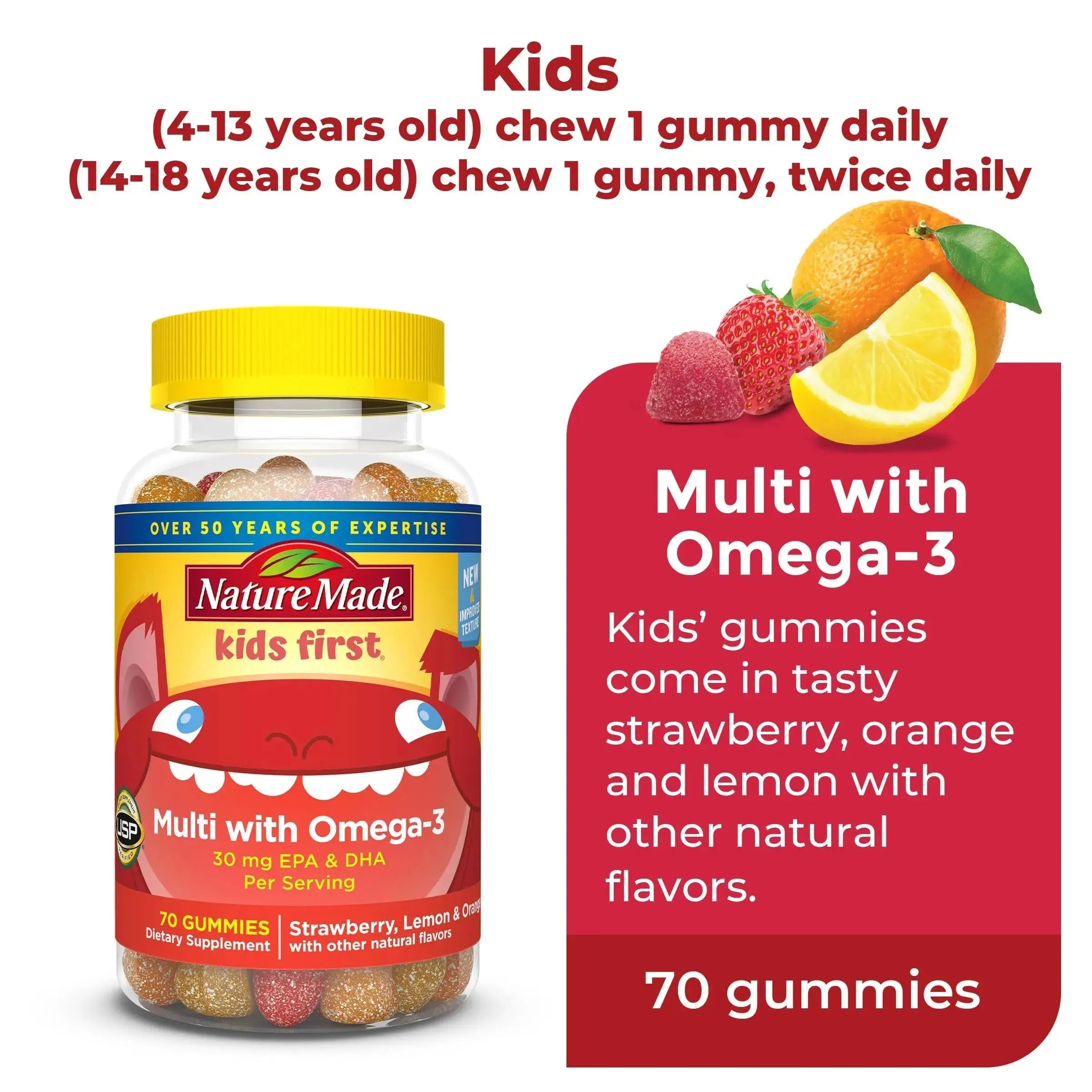 Nature Made Adult & Kids Multivitamin Gummies Combo Pack, Multis with Vitamin C, Vitamin D3, B Vitamins, Zinc, Omega 3 Fish Oil & More Nature Made Au supplements