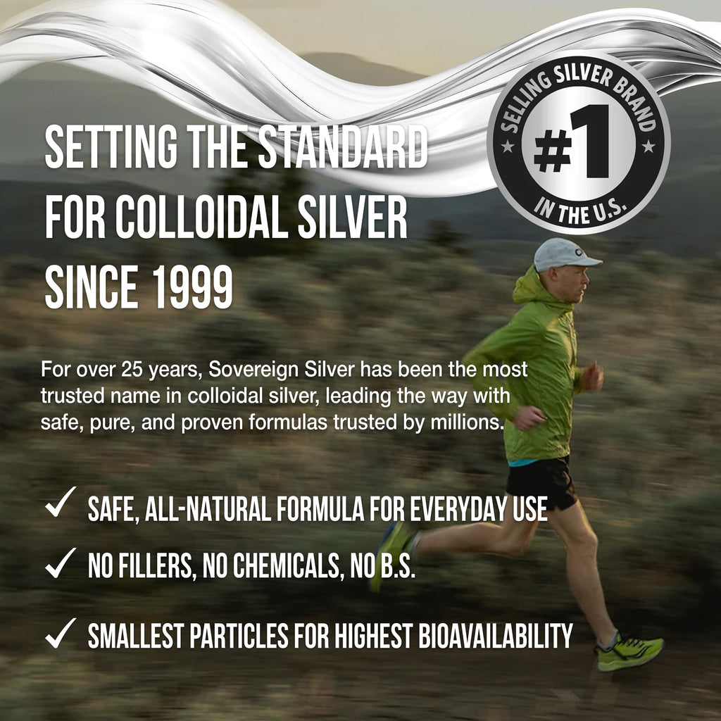 Sovereign Silver Immune Support - Colloidal Silver, Bio-Active Silver Hydrosol, 10 ppm, Liquid Dropper, 4 Fl Oz, (118 mL)