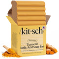Kitsch Kojic Acid Soap – Turmeric Soap Bar with Hyaluronic Acid & Shea Butter – Brightening & Hydrating Body Wash & Face Wash for Dark Spots