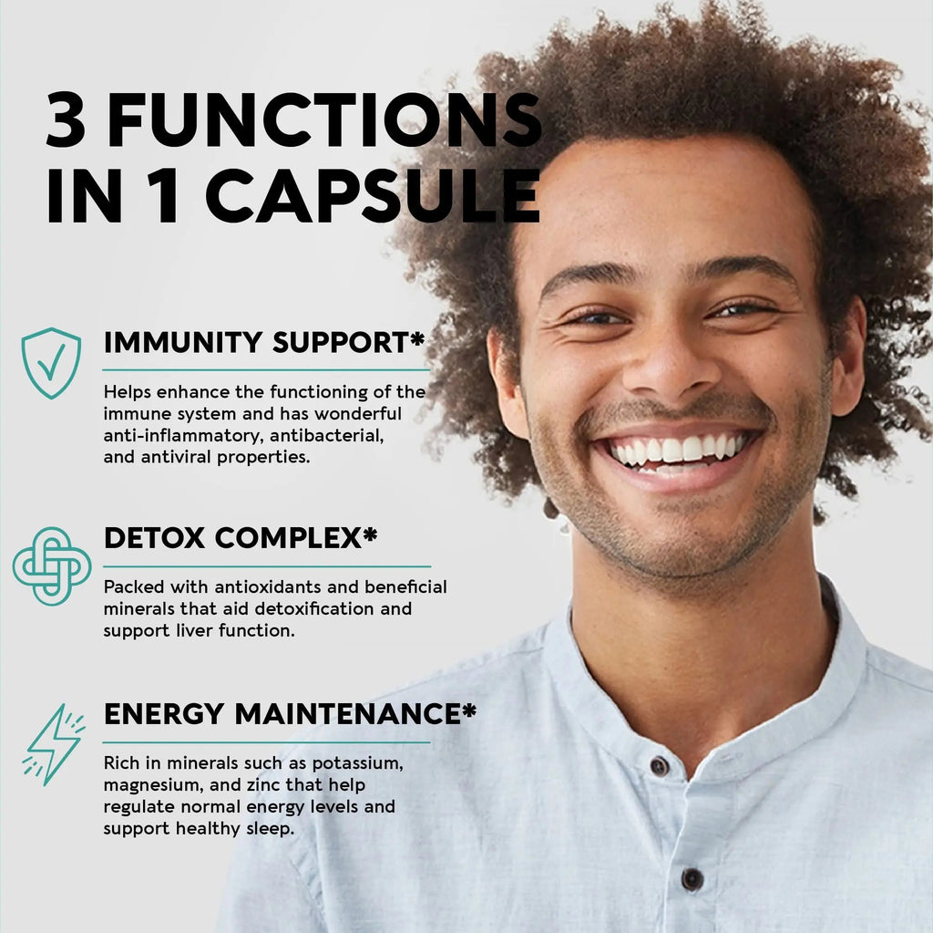 Irish Sea Moss Capsules - Made with Organic Sea Moss, Bladderwrack & Burdock Root - Made in USA - Advanced Superfood - Natural Multi Supplements Blend - Immunity & Energy Support - 90 Vegan Capsules NUTRAHARMONY Au supplements