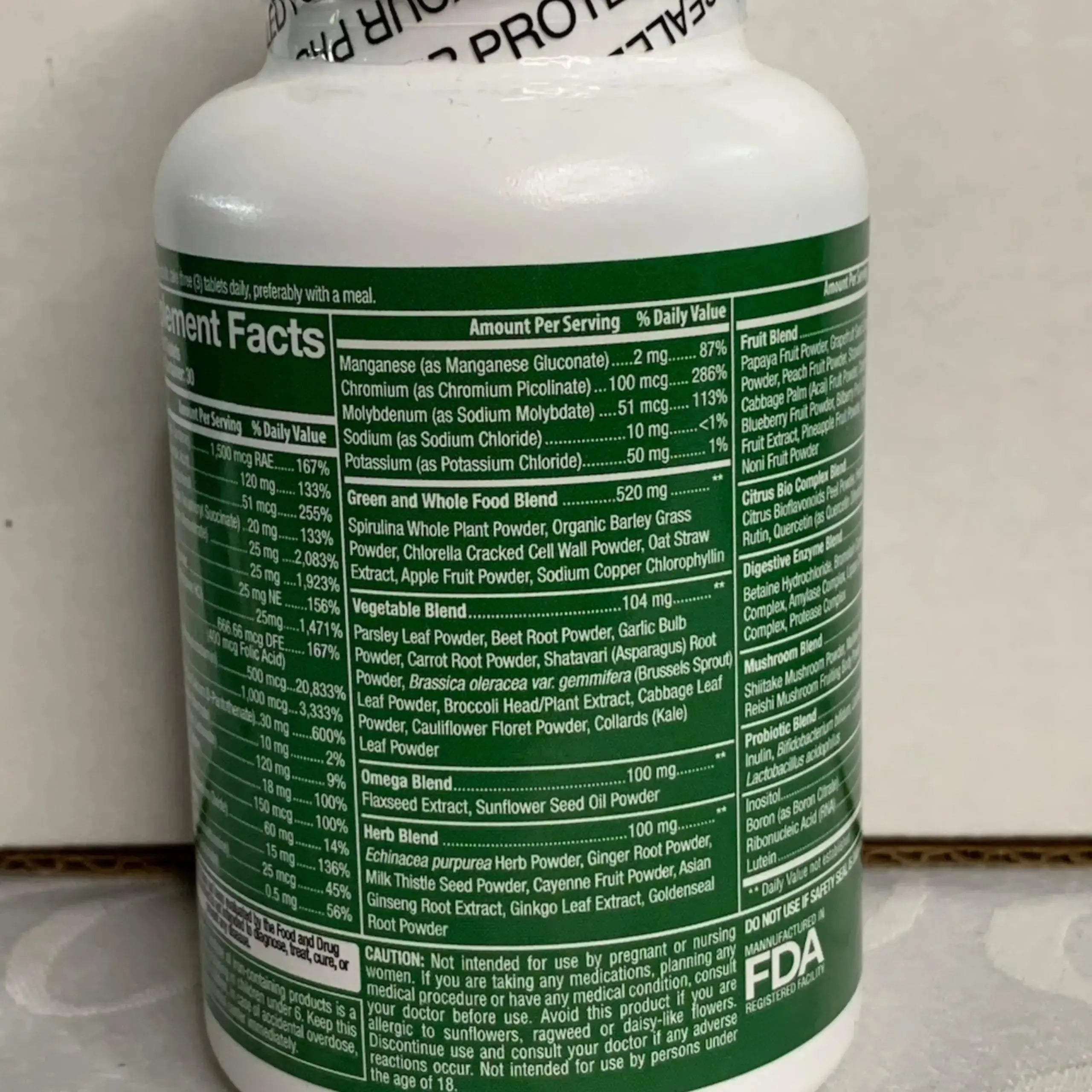 Whole Nature Whole Food Multivitamin for Men and Women Complete Daily Superfood Vitamins Plus Minerals Digestive Enzymes Whole Nature Au supplements