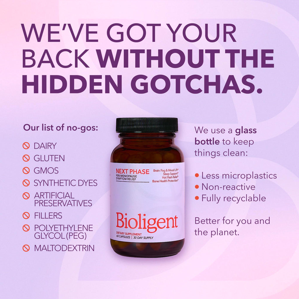 Bioligent Menopause Support Supplement for Women, Hot Flash, Sleep, Mood & Focus Support, Hormone-Free with Maca, Ginseng, Chamomile & Saffron, Non-GMO, 60 Capsules, 30 Day Supply BIOLIGENT Au supplements