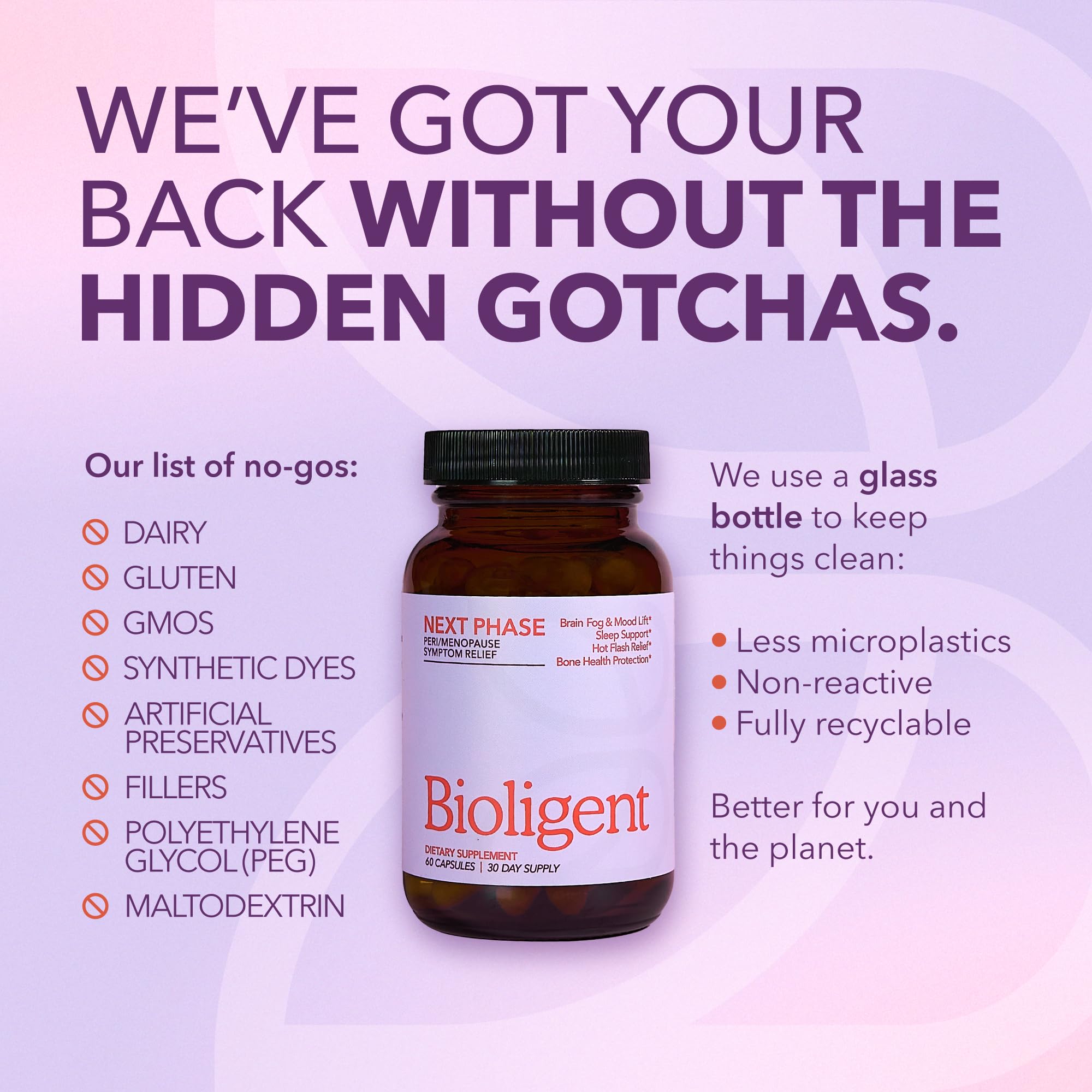 Bioligent Menopause Support Supplement for Women, Hot Flash, Sleep, Mood & Focus Support, Hormone-Free with Maca, Ginseng, Chamomile & Saffron, Non-GMO, 60 Capsules, 30 Day Supply BIOLIGENT Au supplements