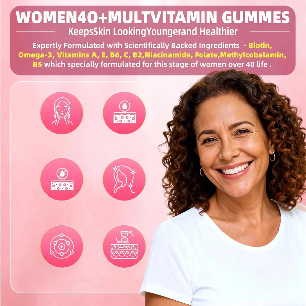 Multivitamin for Women Gummies for 40+ with Omega-3, Niacinamide, B-Complex, Lutein, Iron, Choline, Phosphatidylserine, Vitamin D3 Lerinettia Au supplements