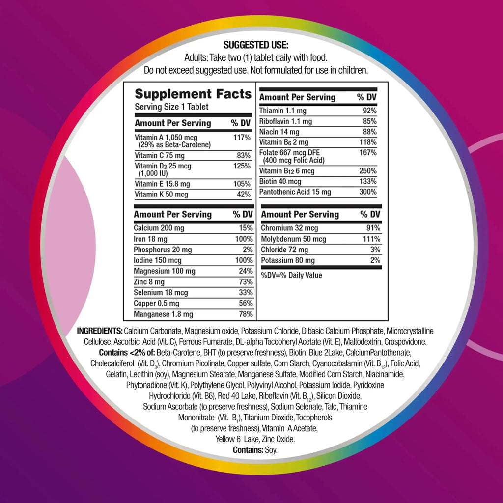Centrum Multivitamin for Women, Multivitamin/Multimineral Supplement with Iron, Vitamin D3 Centrum Au supplements