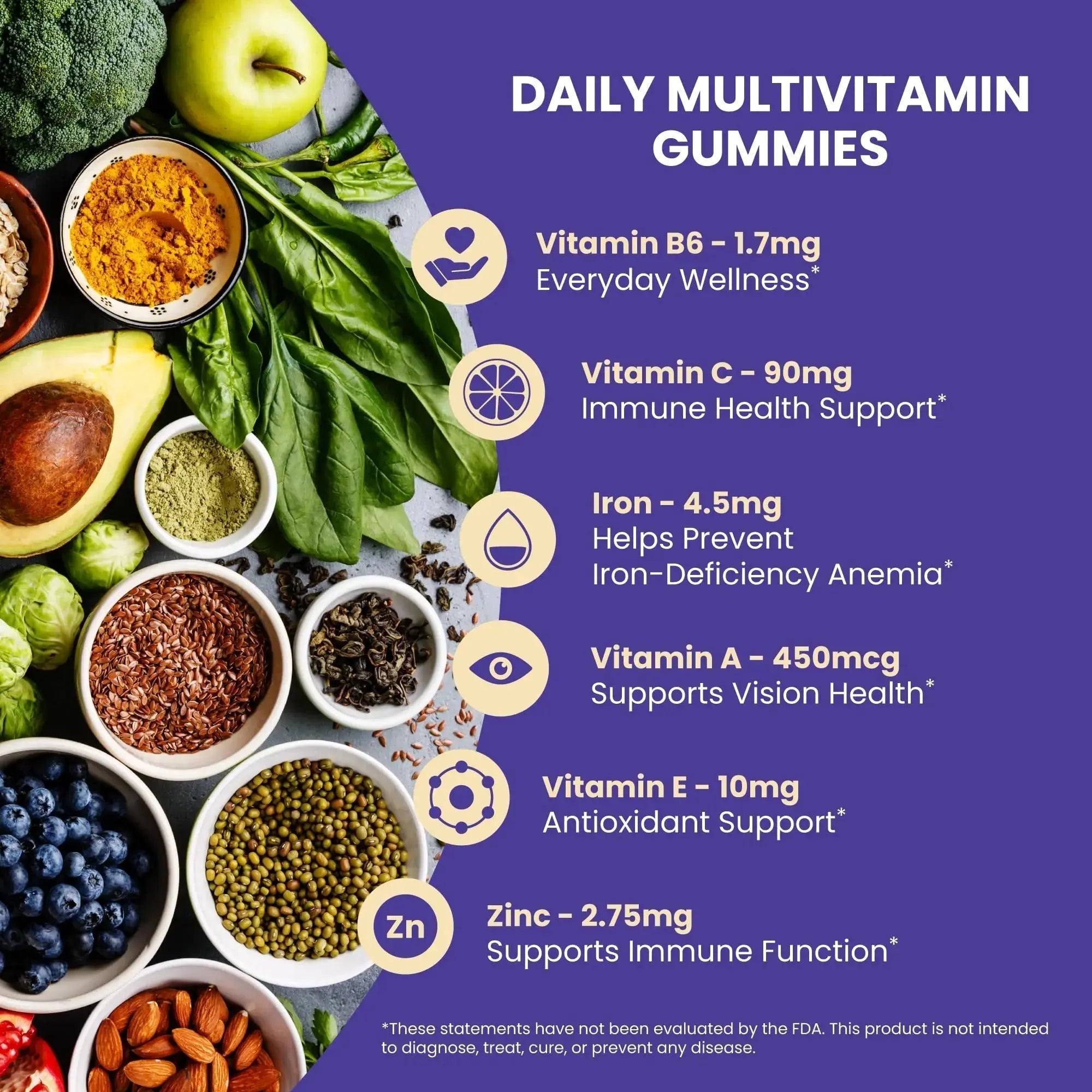 Calm by Wellness Multivitamin Gummies - All Natural Vegan Adult Multivitamin Gummy - Packed with Antioxidant Vitamins C & E, B12, B6 Calm by Wellness Au supplements