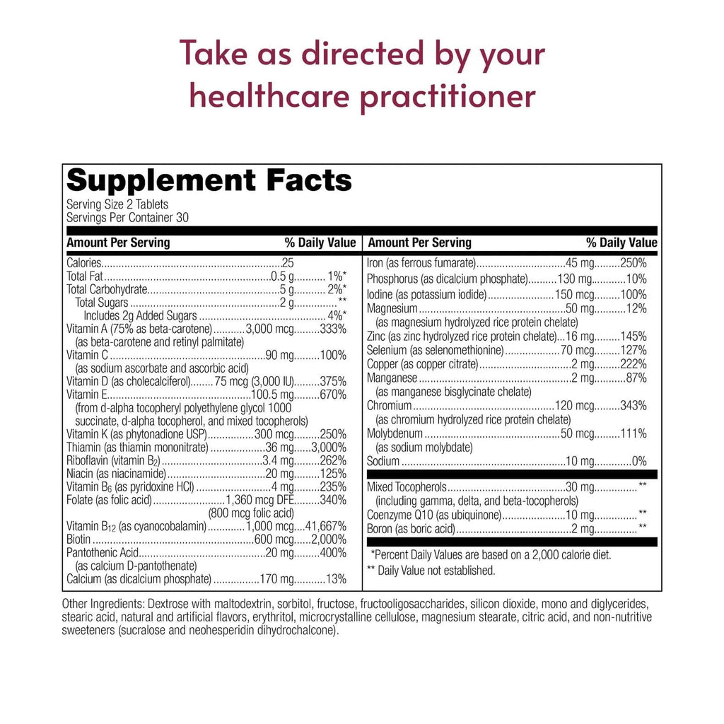 Bariatric Advantage Chewable Advanced Multi EA - High Potency Daily Multivitamin with Iron for Bariatric Surgery Patients Bariatric Advantage Au supplements