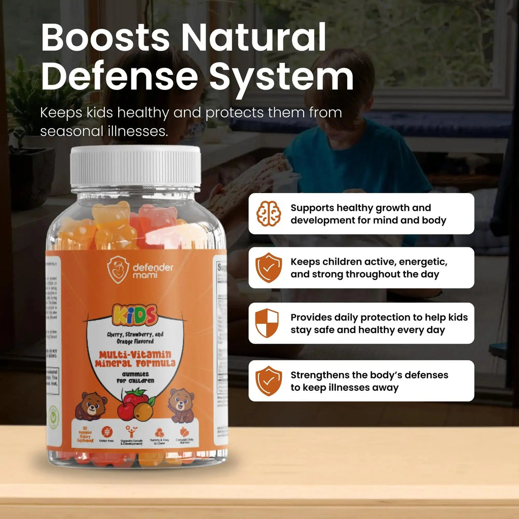 Defender Mami Kids Vitamin Gummies – Multivitamin & Mineral Formula, Non‑GMO · Gluten‑Free, 90 Count Chewables for Daily Immune Defender Mami Au supplements