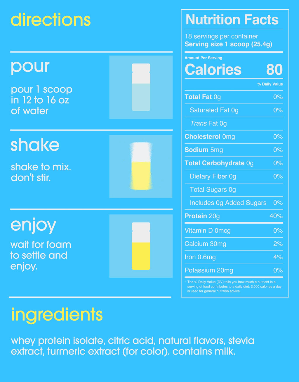 GRAMMS Clear Protein Powder 20G Protein for Women & Men | Lactose Free, Grass-Fed Whey Isolate, Gluten Free, Zero Sugar, Gut Friendly, Non-Bloating
