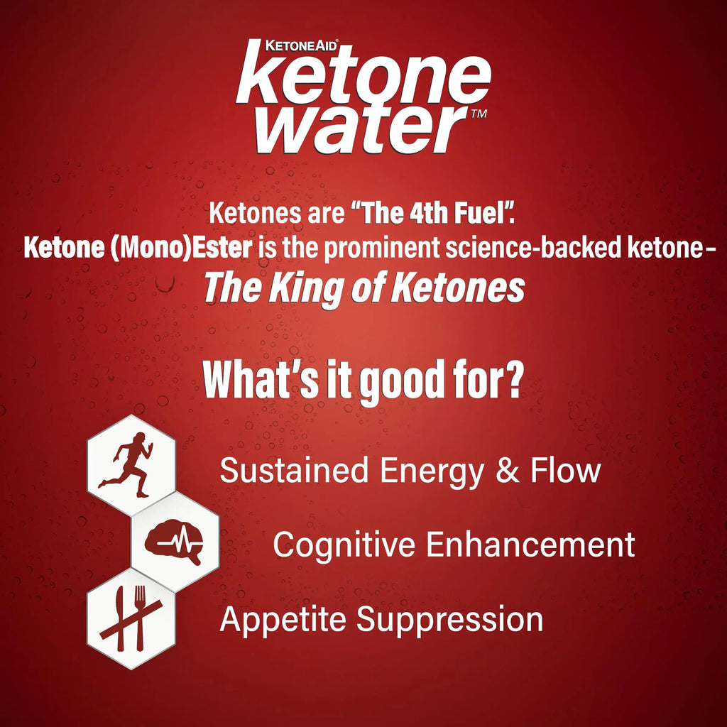 KetoneWater | Functional Sparkling Water w/Ketone Ester (3 Grams) | Black Cherry Flavor KetoneAid Au supplements