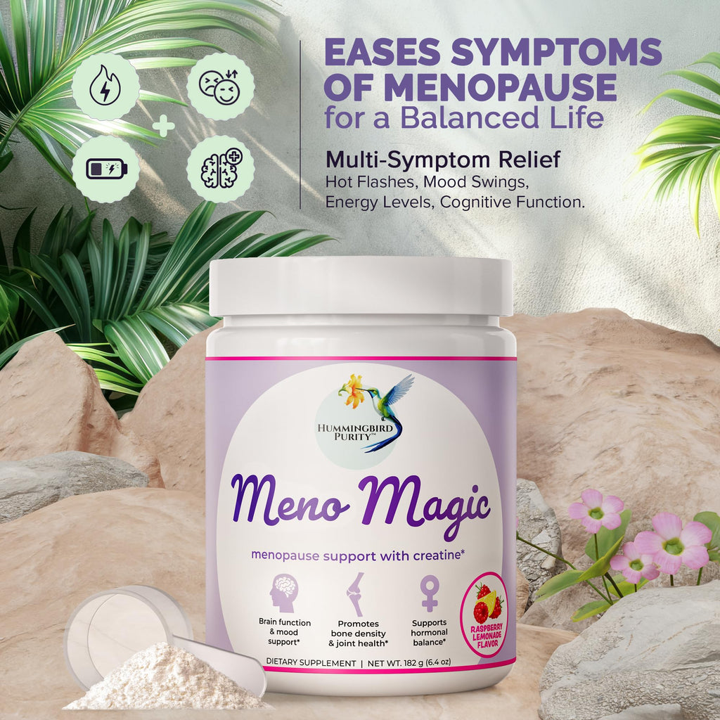 Meno Magic Menopause Support Drink – Raspberry Lemonade with Creatine, Herbs & Vitamins | 30 Servings Hummingbird Purity Au supplements