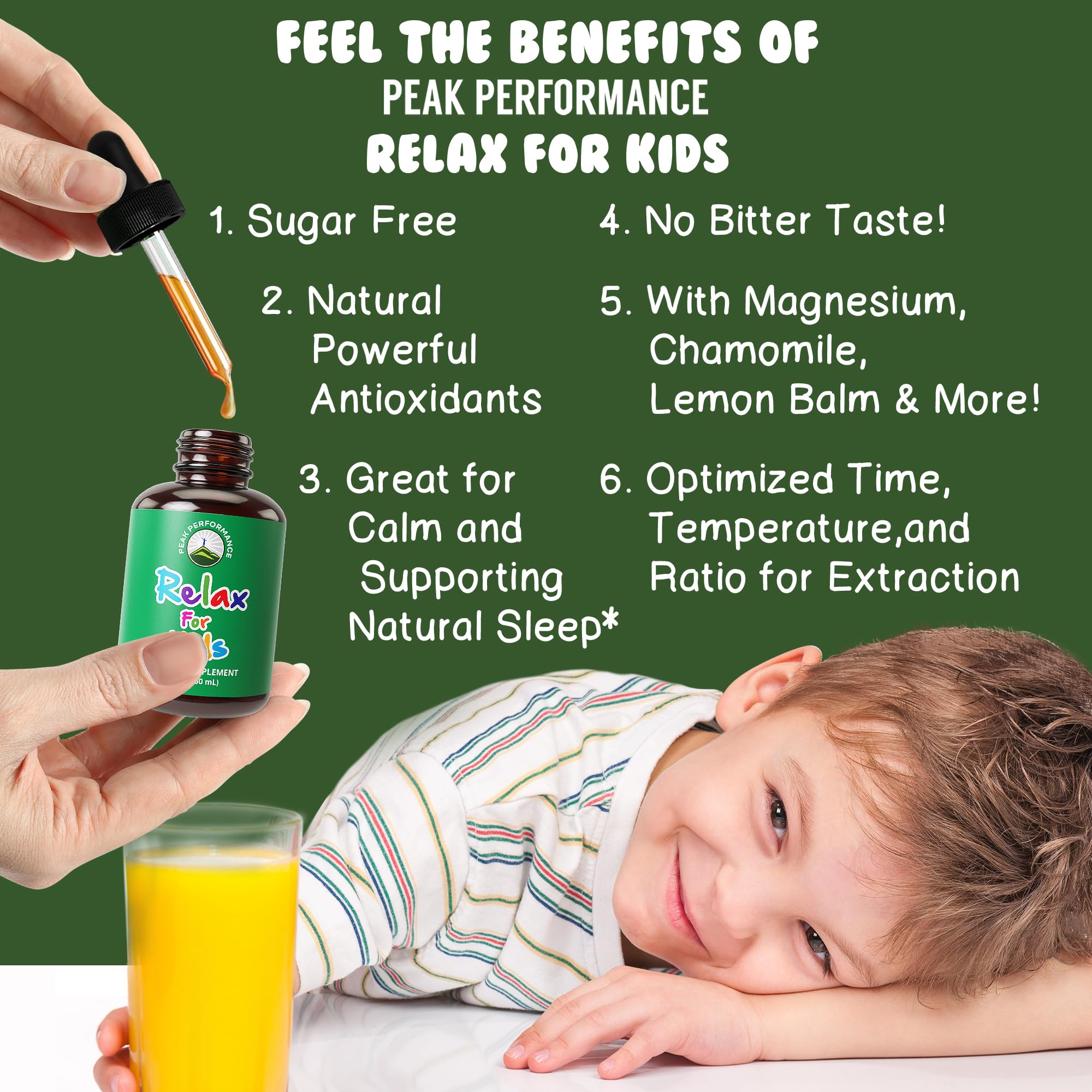 Kids Calm Liquid Drops. Aid for Relaxation, Calming, Optimal Sleep With Chamomile, Magnesium. No Bitter Taste. Kids Won't Know They're Taking It. Sugar Free 9-in-1 Vegan Supplement. Non-Habit Forming Peak Performance Au supplements