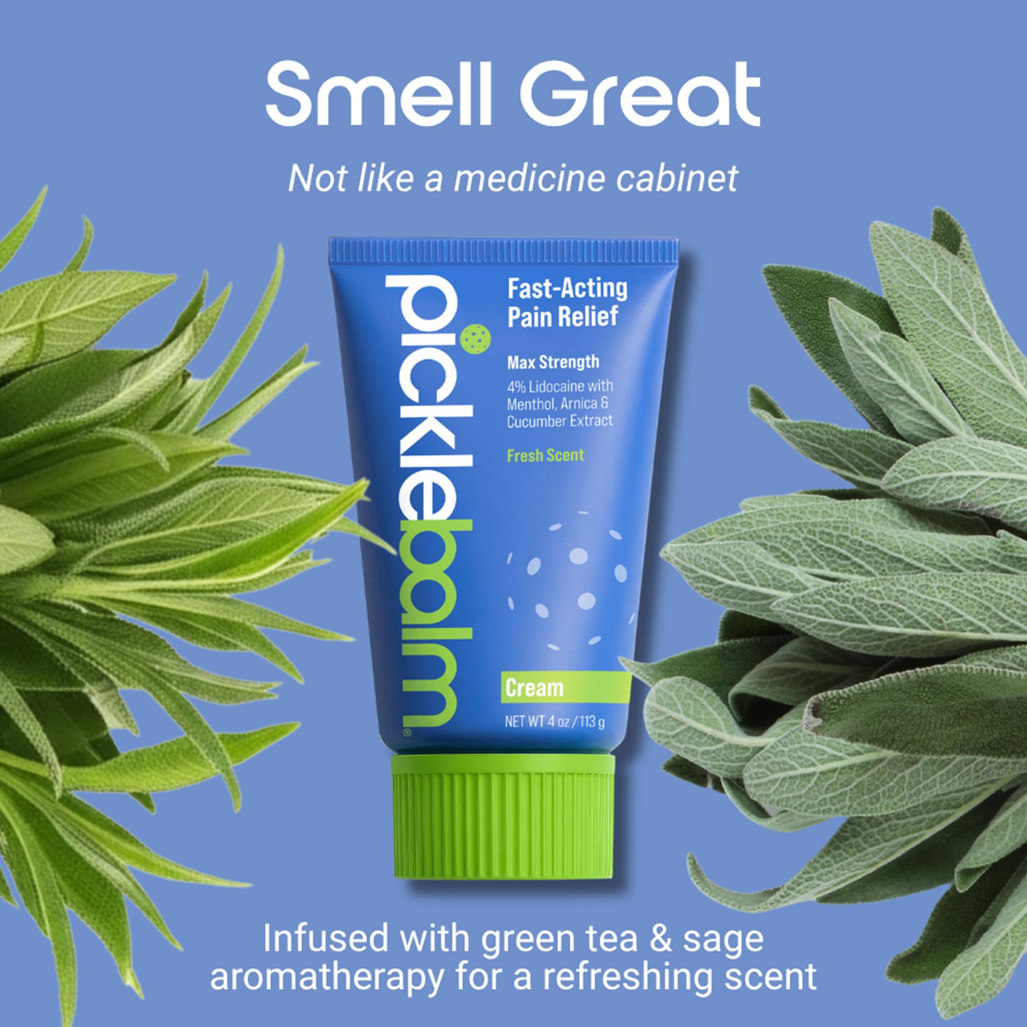 PickleBalm Pickleball Post-Game Muscle Pain Relief Cream with 4% Lidocaine, Arnica, Menthol, Cucumber Seed Extract for Shoulders, Knees, Wrists, and More, 4oz Cream PickleBalm Au supplements