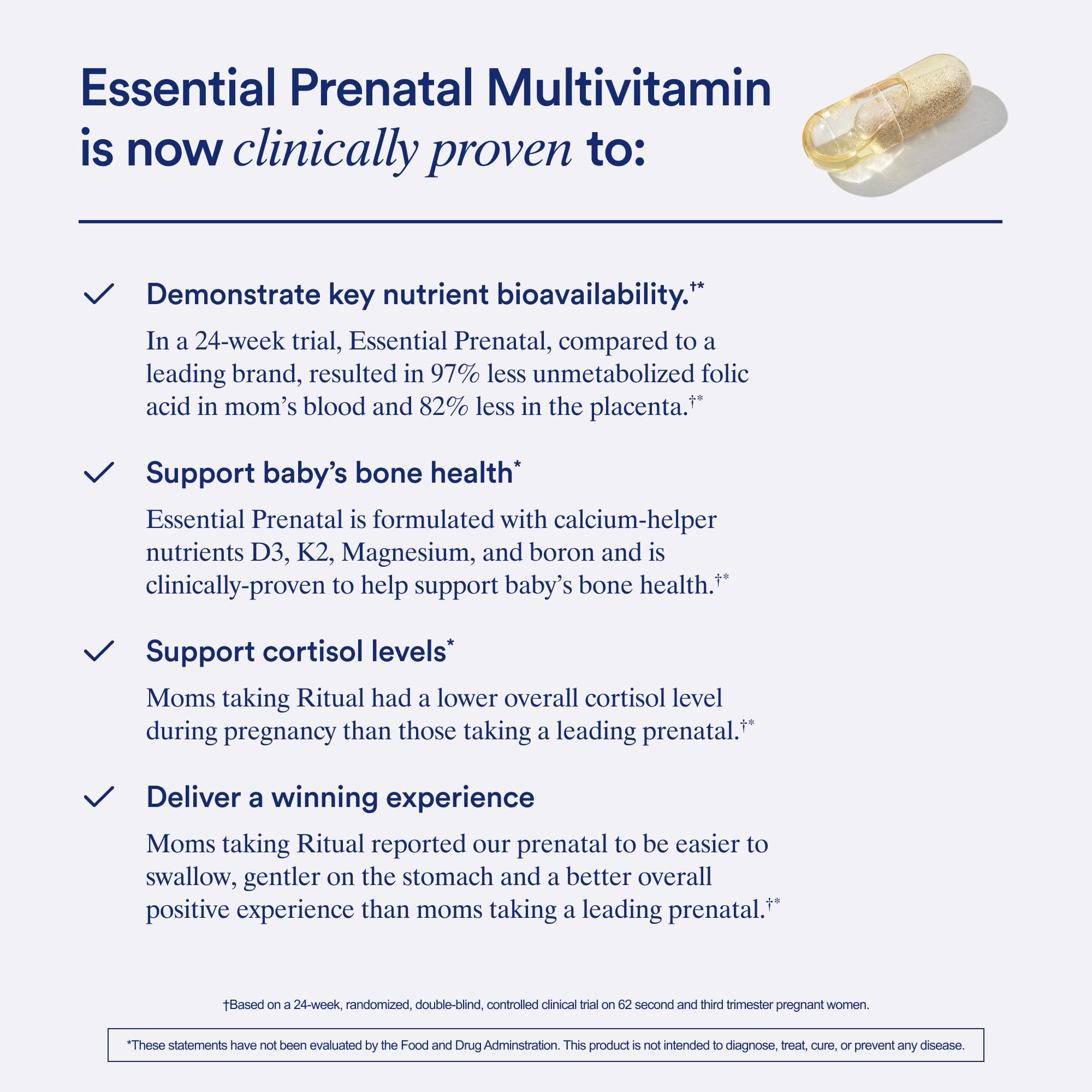 Ritual Prenatal Multivitamin For Women - Key Essential Vitamins and Minerals To Support Mom and Baby During Pregnancy* - Folate, Choline, Omega-3 DHA