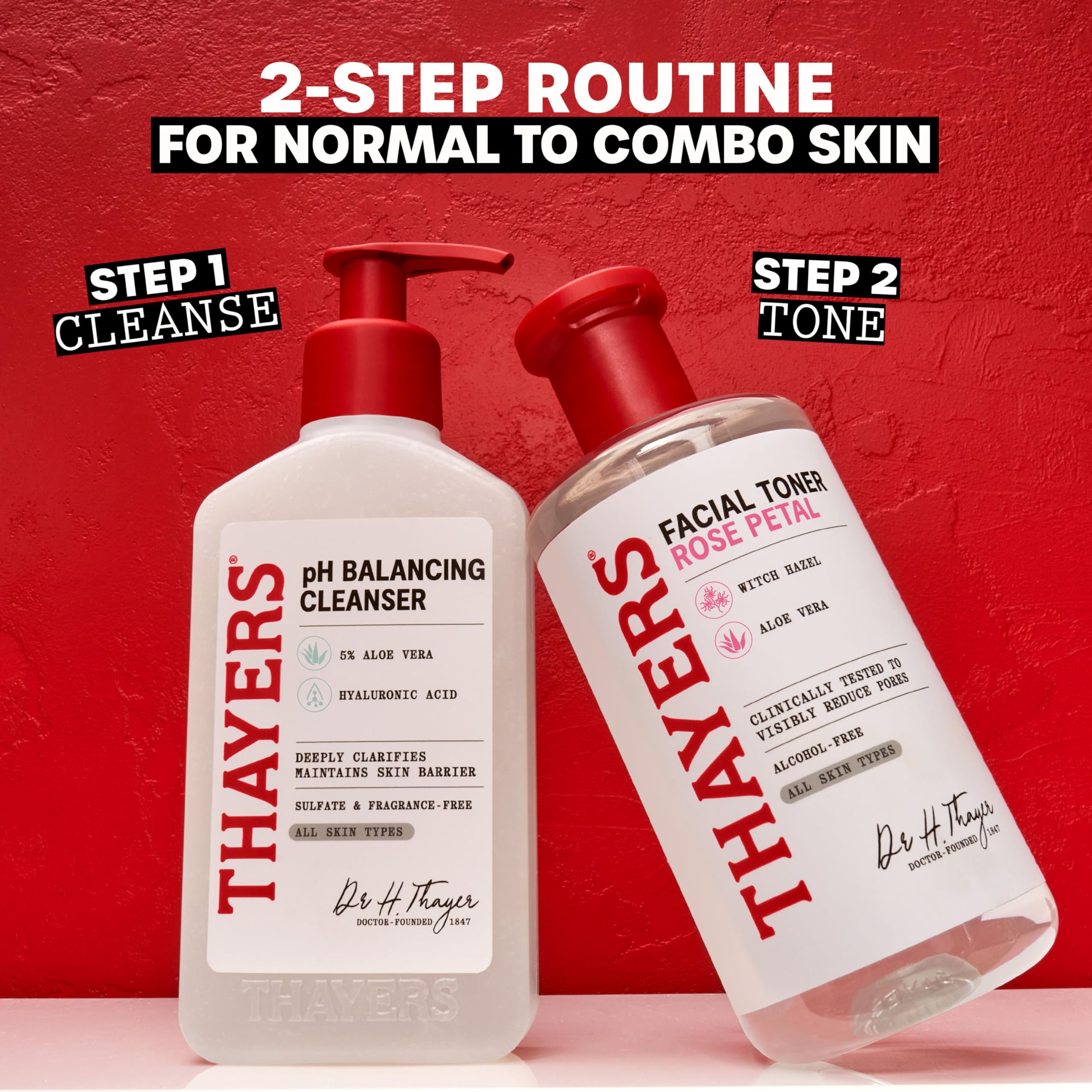 THAYERS Alcohol-Free Rose Petal Witch Hazel Facial Toner for Glowing Skin, Soothing