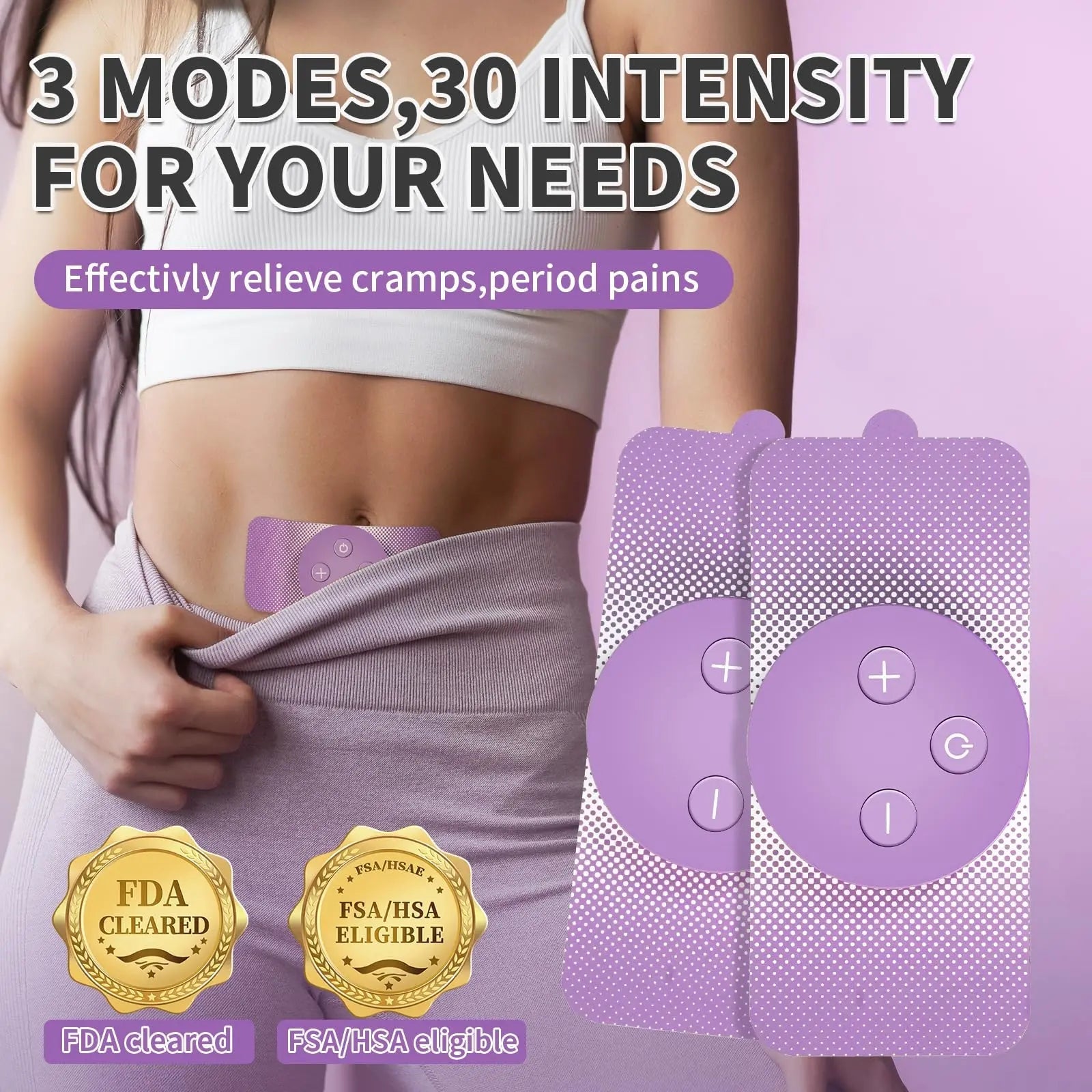 JUSTWILL Wireless Portable Period Cramps Pain Relief Simulator with 3 Modes 30 Intensity Rechargeable TENS Unit for Menstrual Cramp Relief Home Medical Device,Gift for Women Wife Girlfriend Girl JUSTWILL Au supplements