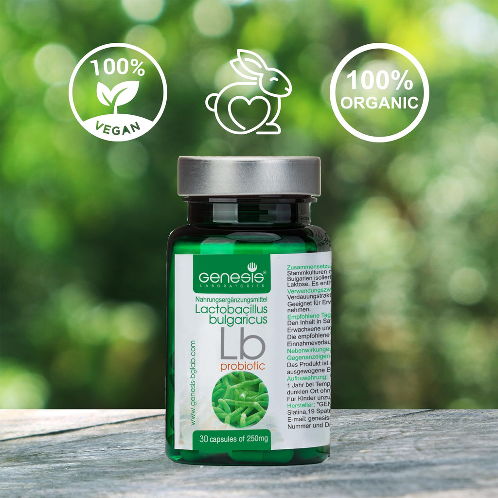Probiotic Lactobacillus Supplement 30 Capsules with Lactobacillus Bulgaricus 250 mg Probiotic Digestive Immune Support Gut Health Probiotics for Digestive Health Anti Bloating Genesis LABORATORIES Au supplements