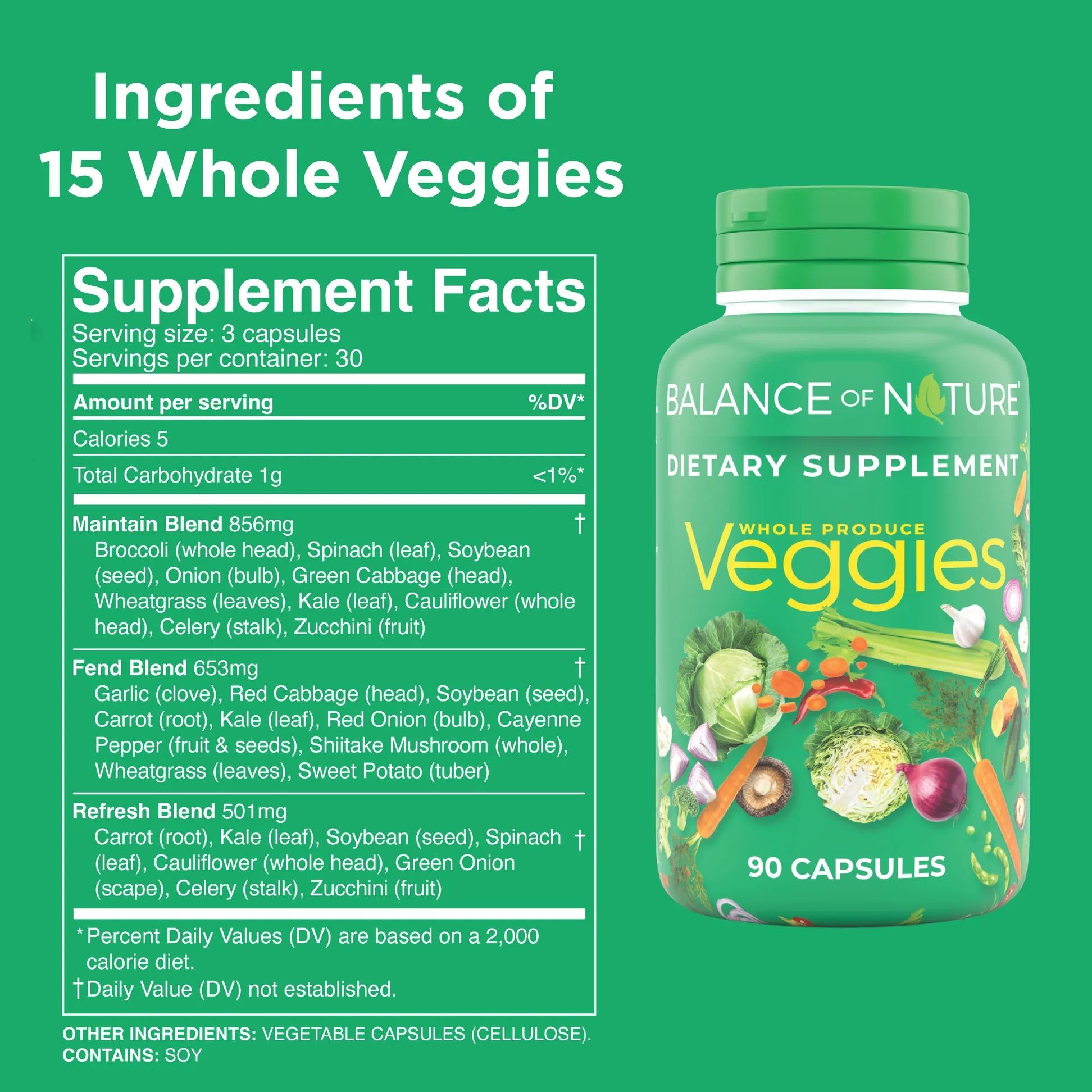 Balance of Nature Whole Veggies Supplement with Superfood Vegetables Balance of Nature Au supplements