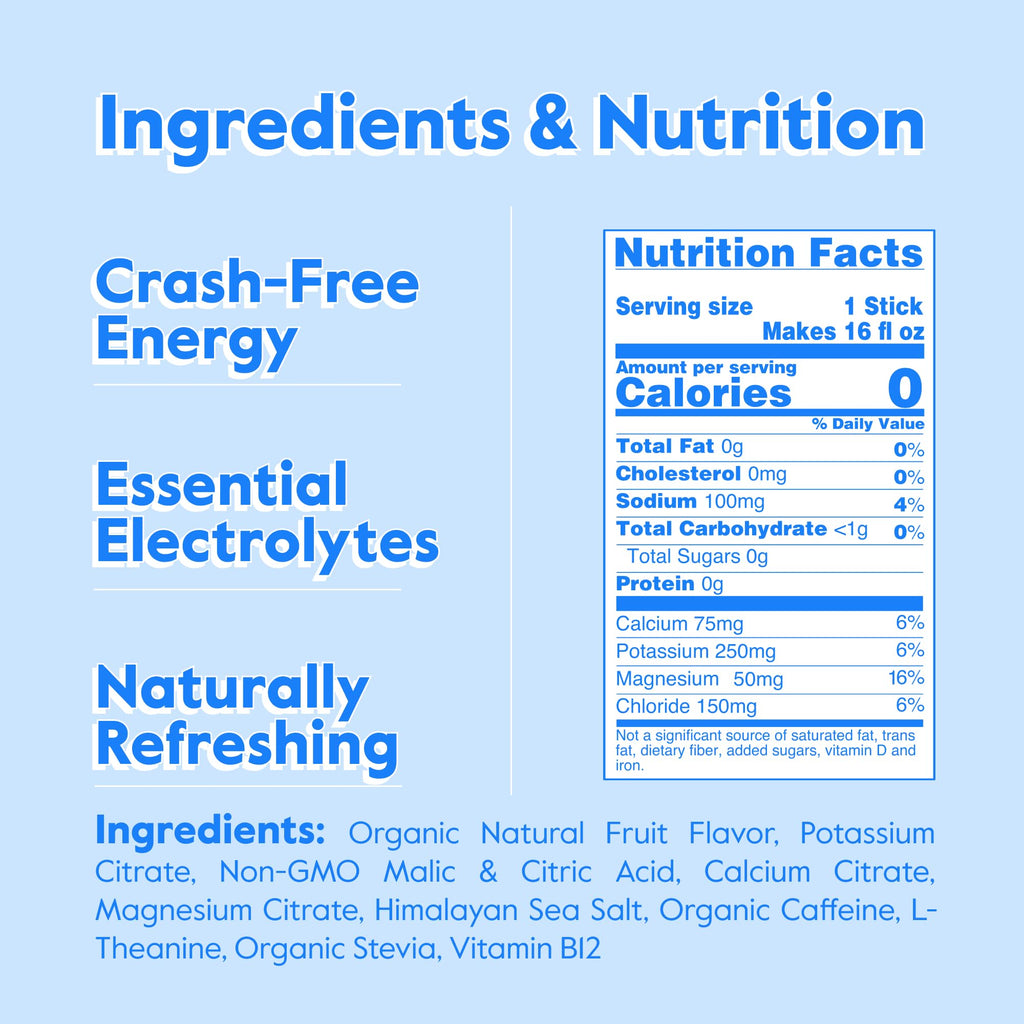 Nectar Energy Booster - Organic Caffeine, B12 & Electrolytes - Sugar Free & Zero Calorie – Healthy Coffee, Energy Drink & Soda Alternative – Hydration & Energy Supplement (Variety 30 Powder Packets)