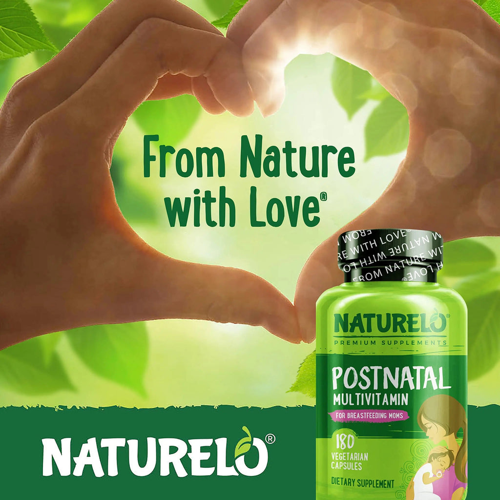 NATURELO Postnatal Multivitamin - Supplement for Breastfeeding Women - Plant-Based Vitamin D, Folate, Gentle Iron - for Nursing Mother, Baby NATURELO Au supplements