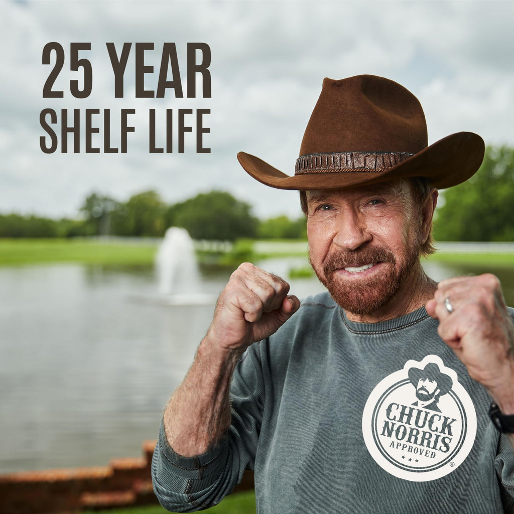 by Chuck Norris Roundhouse Provisions 3 Day, 26 servings Emergency Meal Kit, Grab-and-Go, Premade, Disaster Prep, Hiking, Survival, Adventure, Camping Food, 25 Year Shelf Life. ROUNDHOUSE PROVISION Au supplements