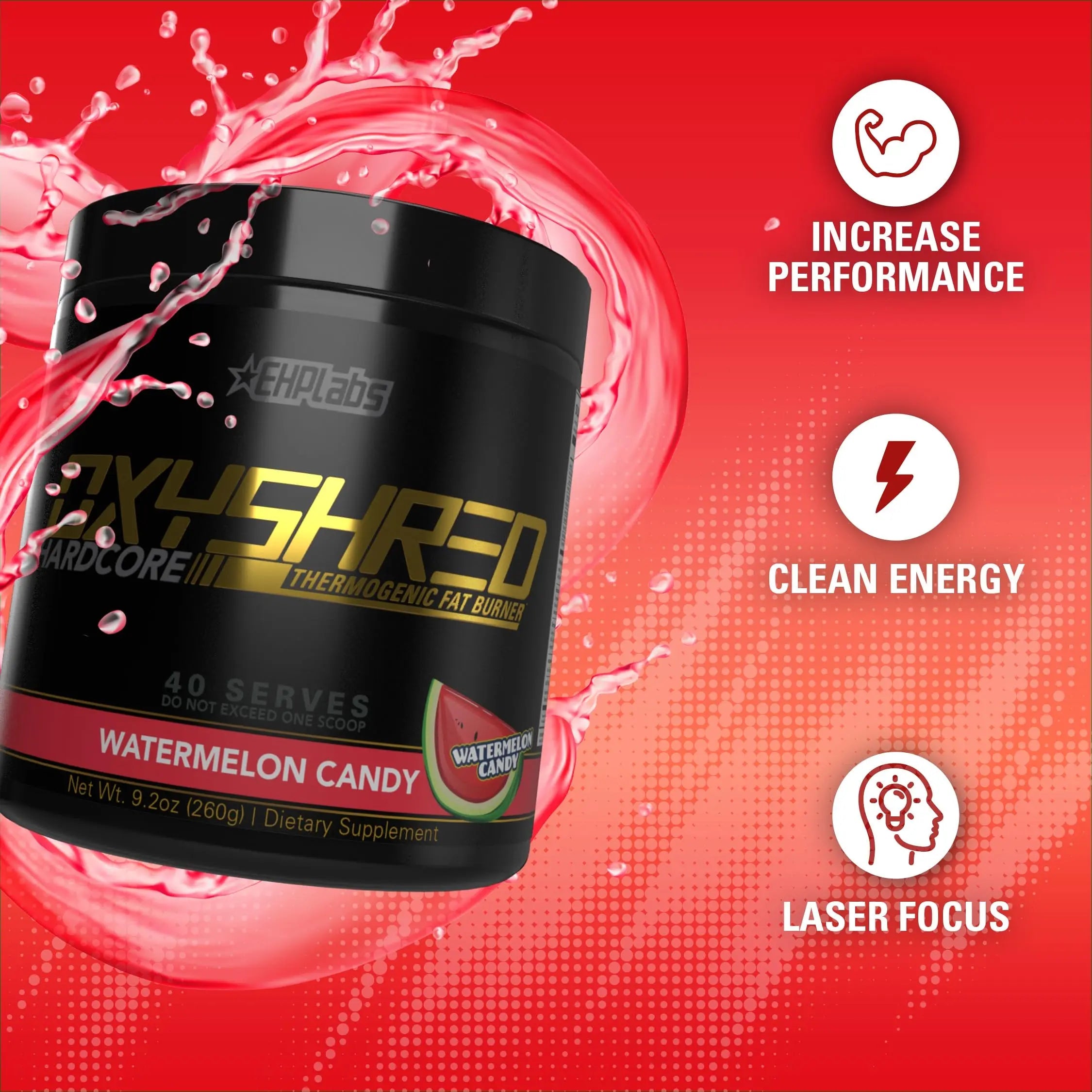 EHP Labs OxyShred Hardcore Thermogenic Shredder - Pre Workout Powder with L Glutamine EHP Labs Au supplements
