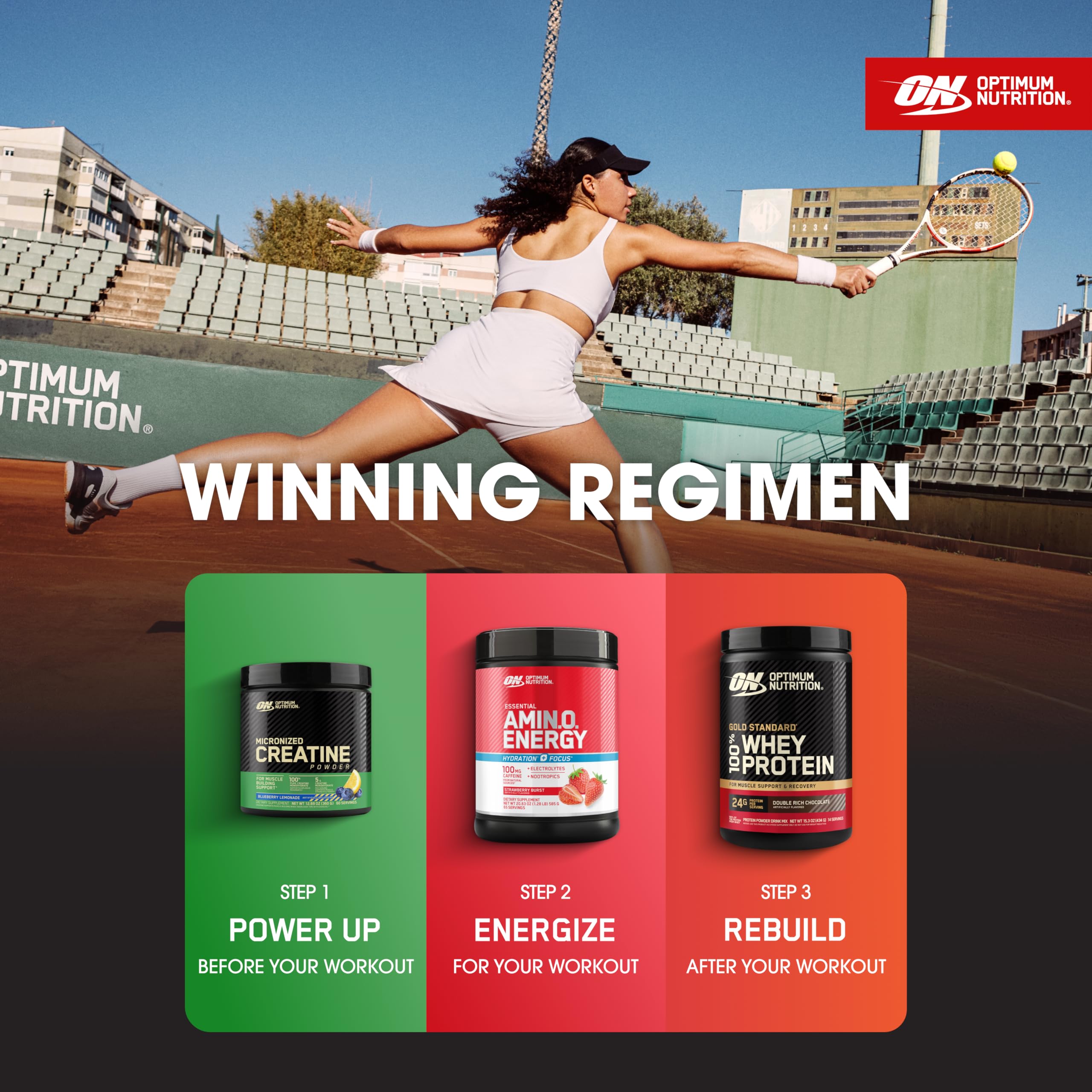 Optimum Nutrition Amino Energy Powder Plus Focus, with BCAA, Electrolytes, and Caffeine, Strawberry Burst, 65 Servings Optimum Nutrition Au supplements