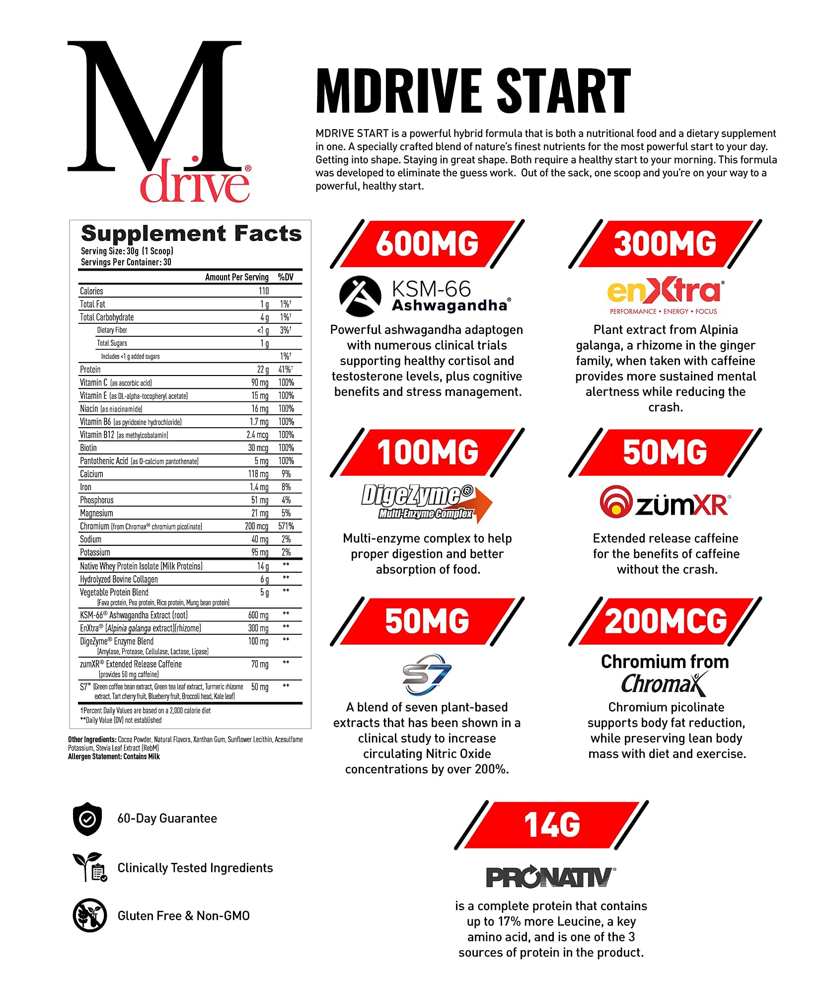Mdrive Prime Start Supports Energy, Strength, Lean Muscle, Digestion, Immune Health Mdrive Au supplements